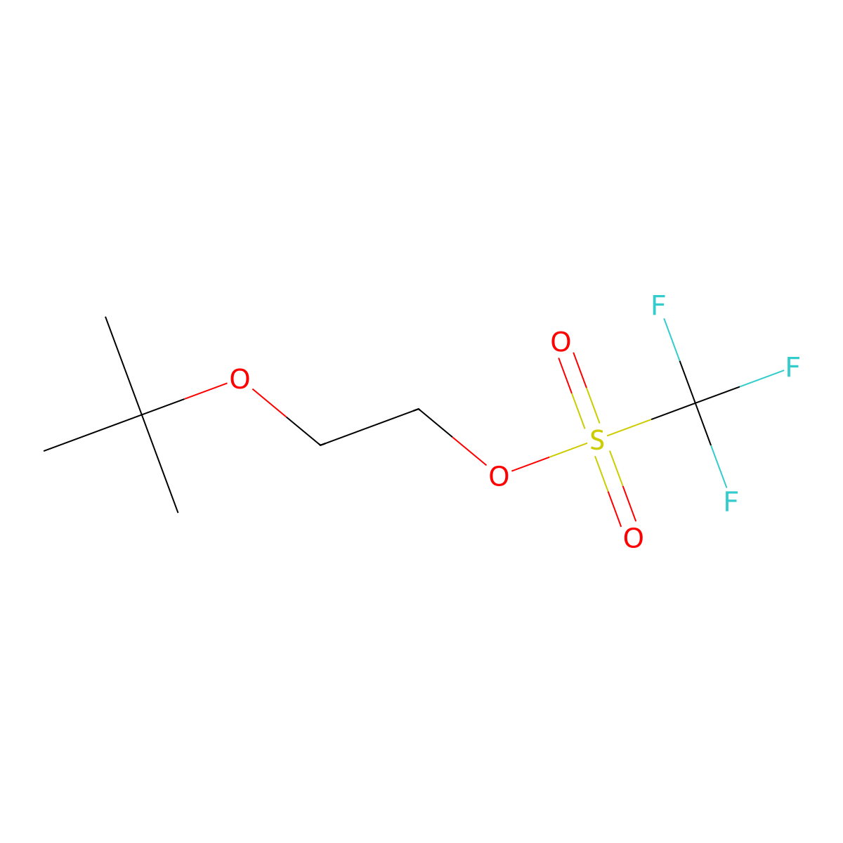 2-(Tert-butoxy)ethyl trifluoromethanesulfonate molecular structure, CAS 1693877-30-3