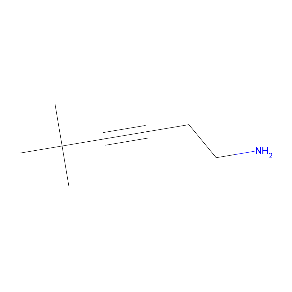 5,5-Dimethylhex-3-yn-1-amine molecular structure, CAS 1693881-58-1