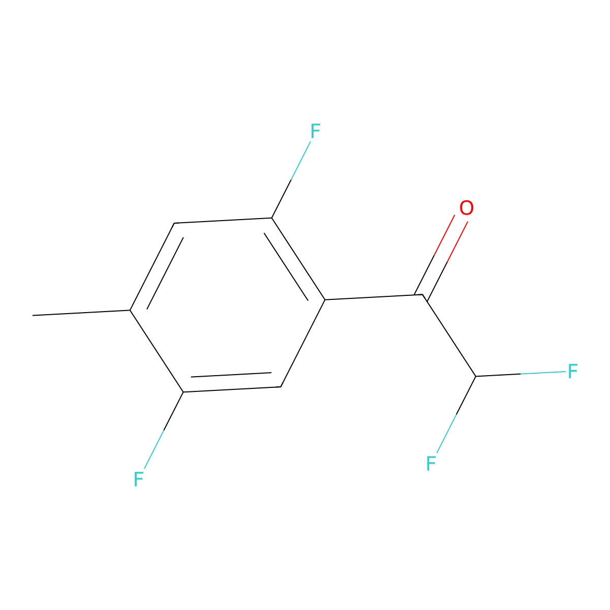 1-(2,5-Difluoro-4-methylphenyl)-2,2-difluoroethan-1-one molecular structure, CAS 1693892-31-7