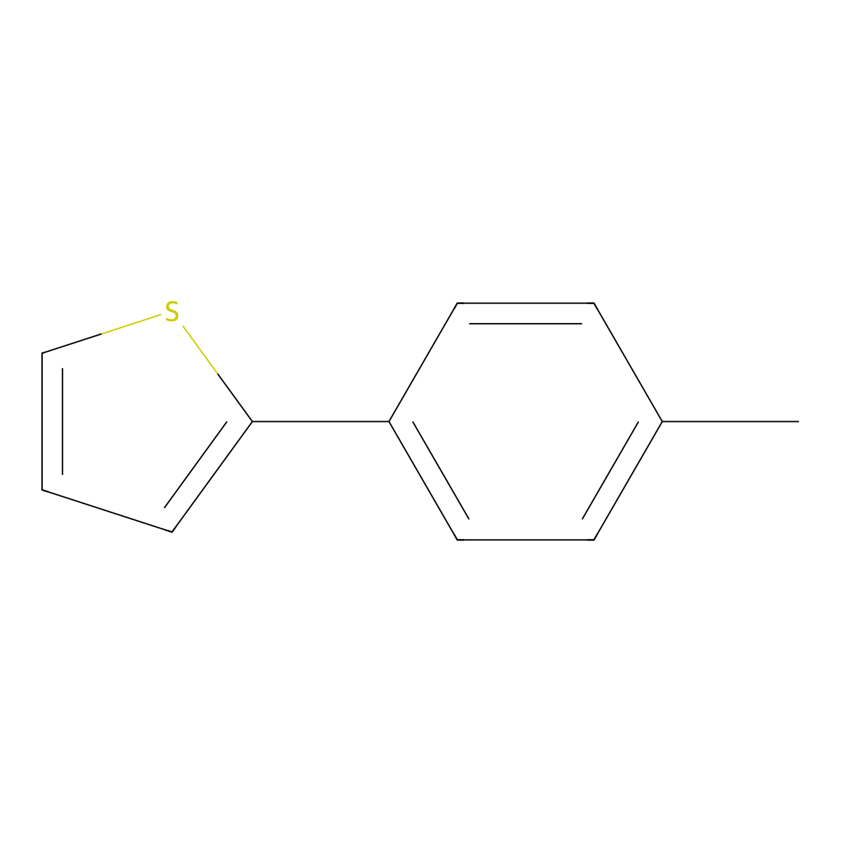 2-(4-Methylphenyl)thiophene molecular structure, CAS 16939-04-1