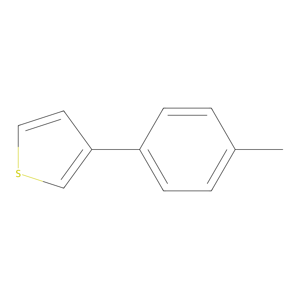 3-(4-Methylphenyl)thiophene molecular structure, CAS 16939-05-2