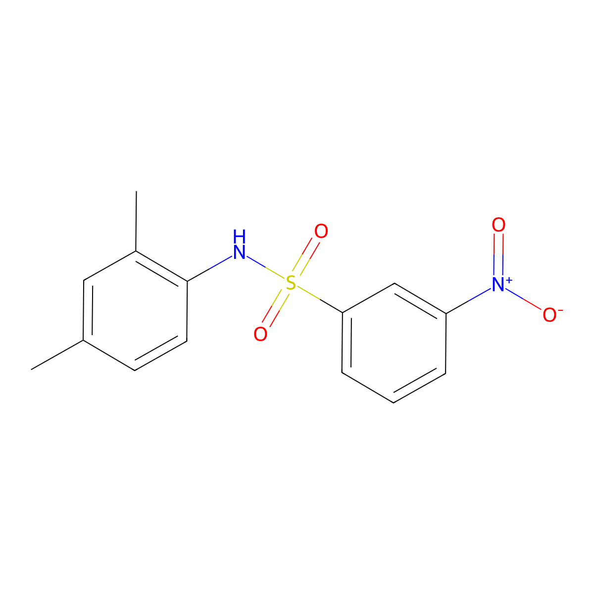 N-(2,4-Dimethylphenyl)-3-nitrobenzenesulfonamide molecular structure, CAS 16939-22-3