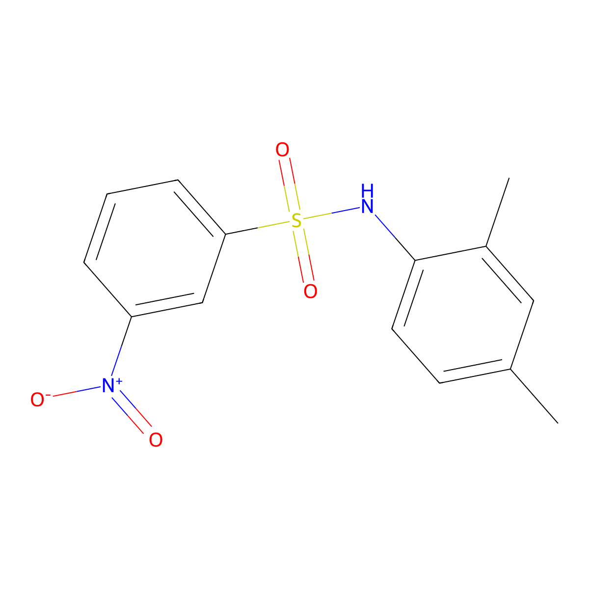 N-(2,4-Dimethylphenyl)-3-nitrobenzenesulfonamide molecular structure, CAS 16939-22-3