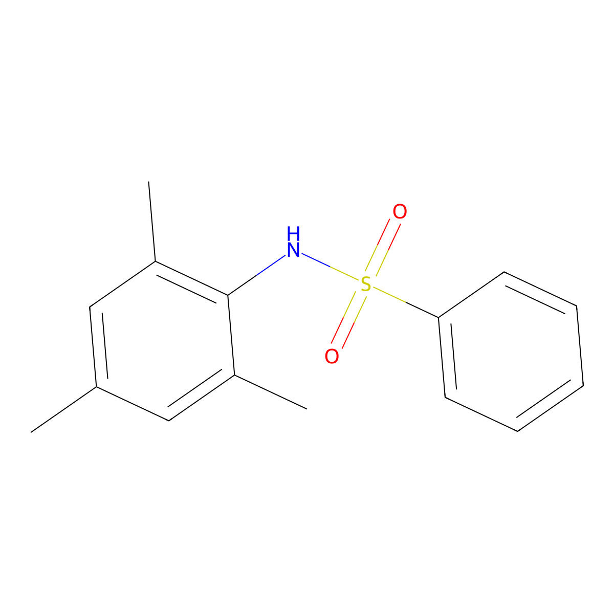 N-Mesitylbenzenesulfonamide molecular structure, CAS 16939-28-9