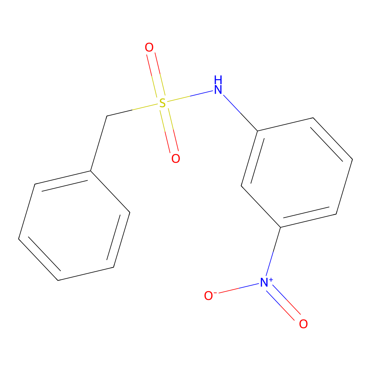 N-(3-nitrophenyl)-1-phenylmethanesulfonamide molecular structure, CAS 16939-37-0