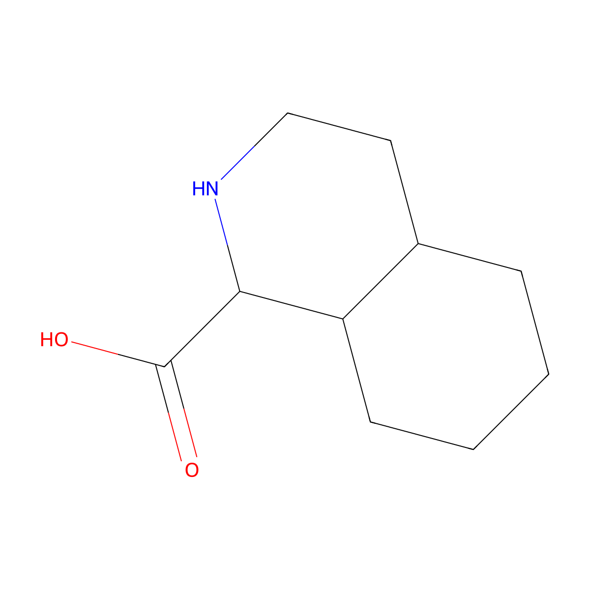 Decahydro-isoquinoline-1-carboxylic acid molecular structure, CAS 169390-26-5
