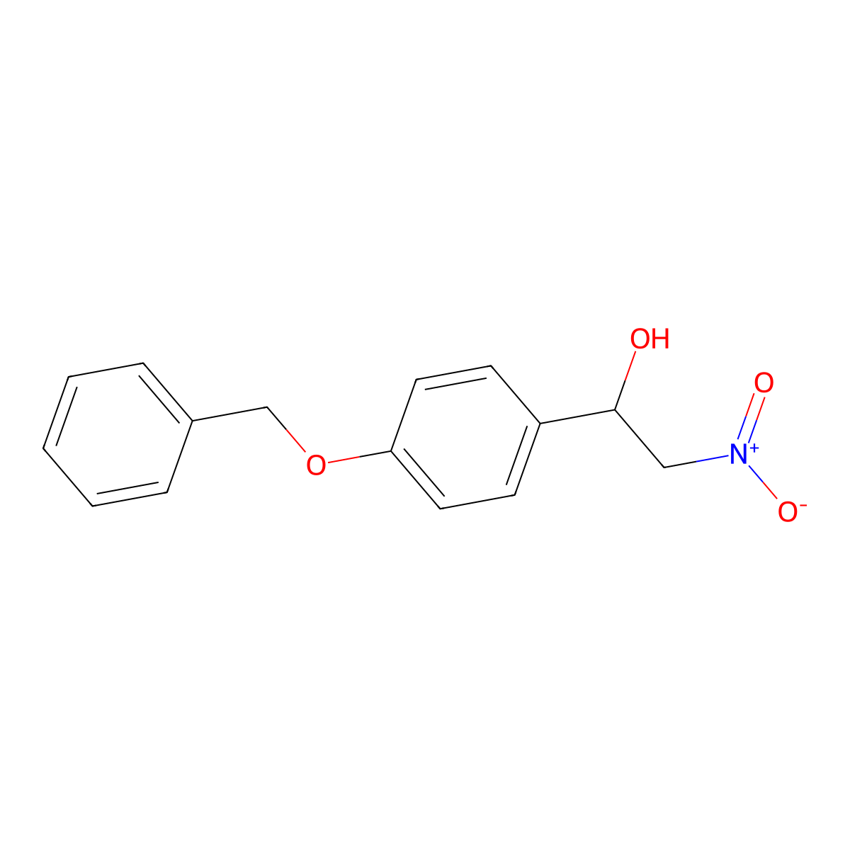 1-(4-(Benzyloxy)phenyl)-2-nitroethanol molecular structure, CAS 169394-70-1