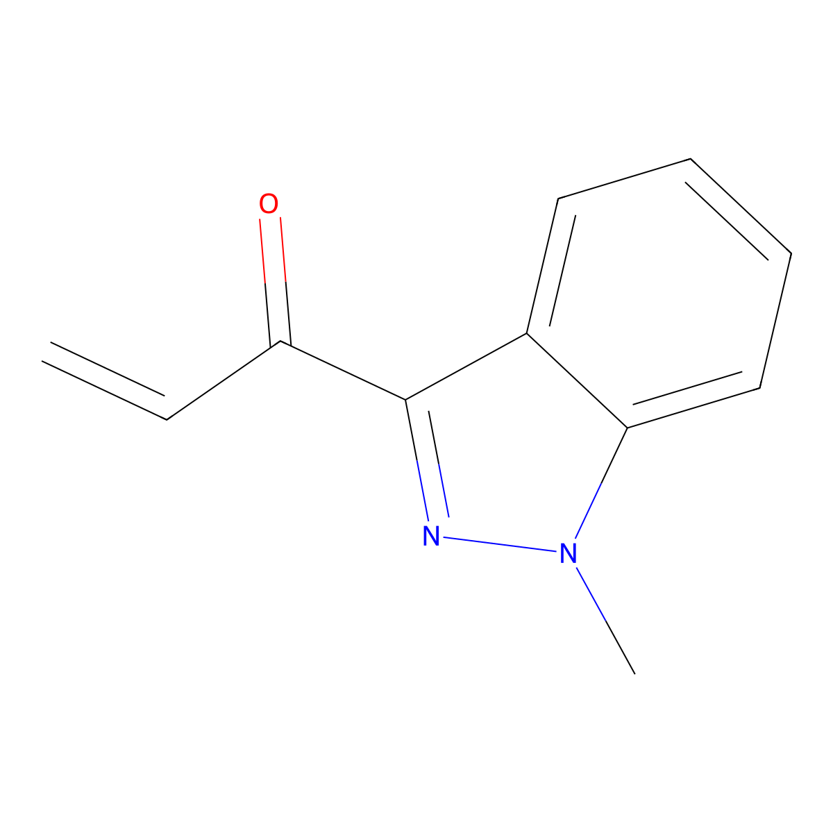1-(1-methyl-1H-indazol-3-yl)prop-2-en-1-one molecular structure, CAS 1693940-88-3