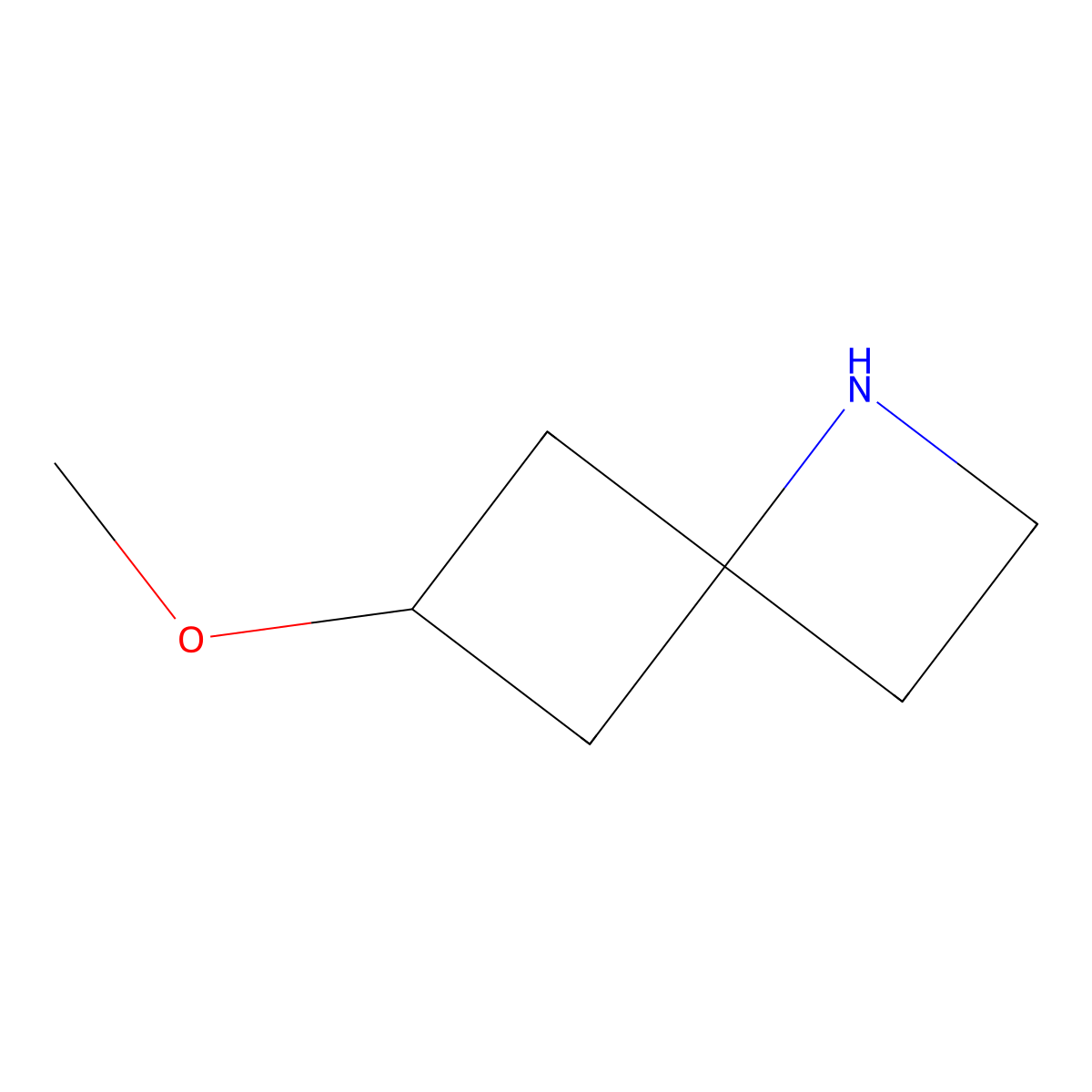 6-Methoxy-1-azaspiro[3.3]heptane molecular structure, CAS 1693954-06-1