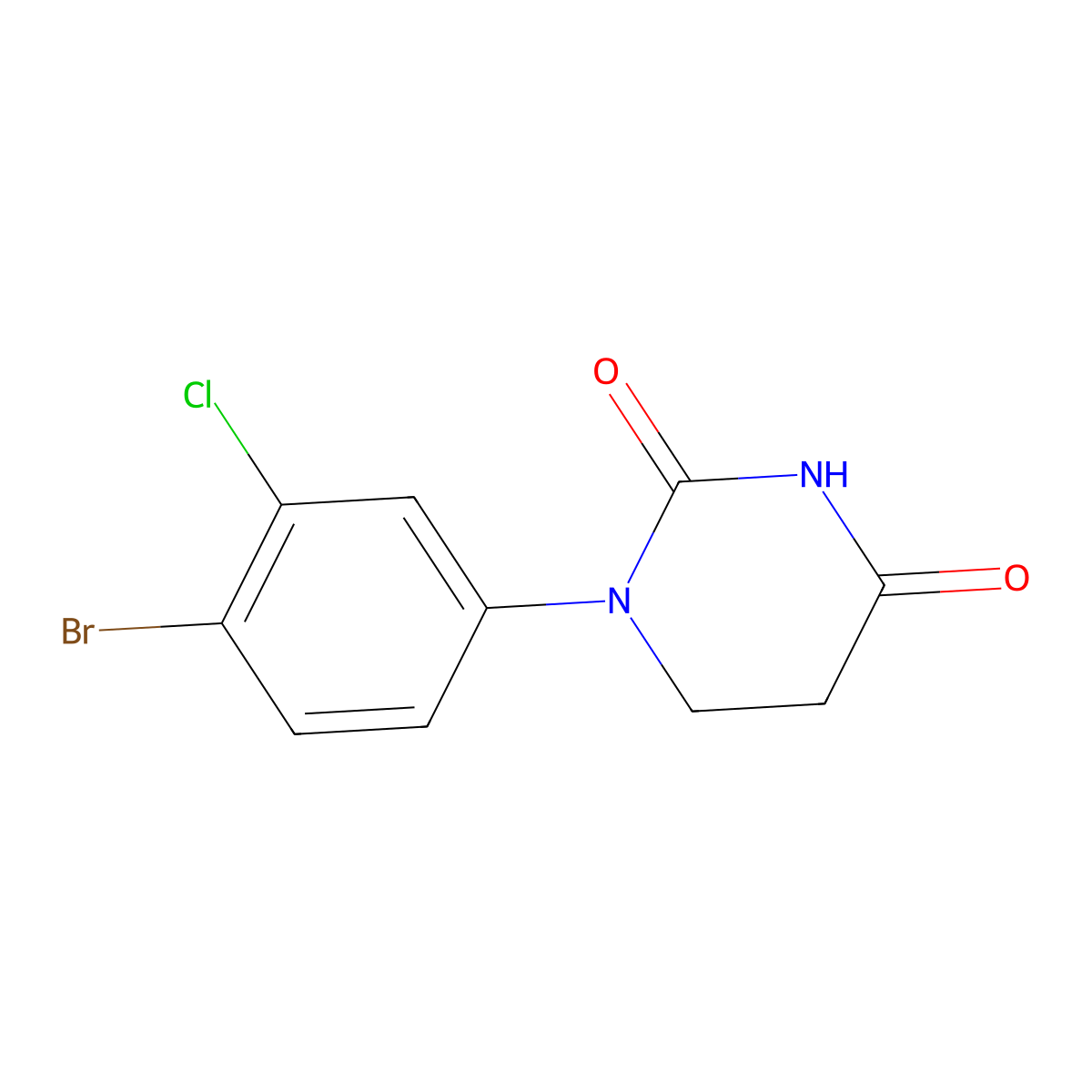 1-(4-Bromo-3-chlorophenyl)dihydropyrimidine-2,4(1H,3H)-dione molecular structure, CAS 1693960-93-8