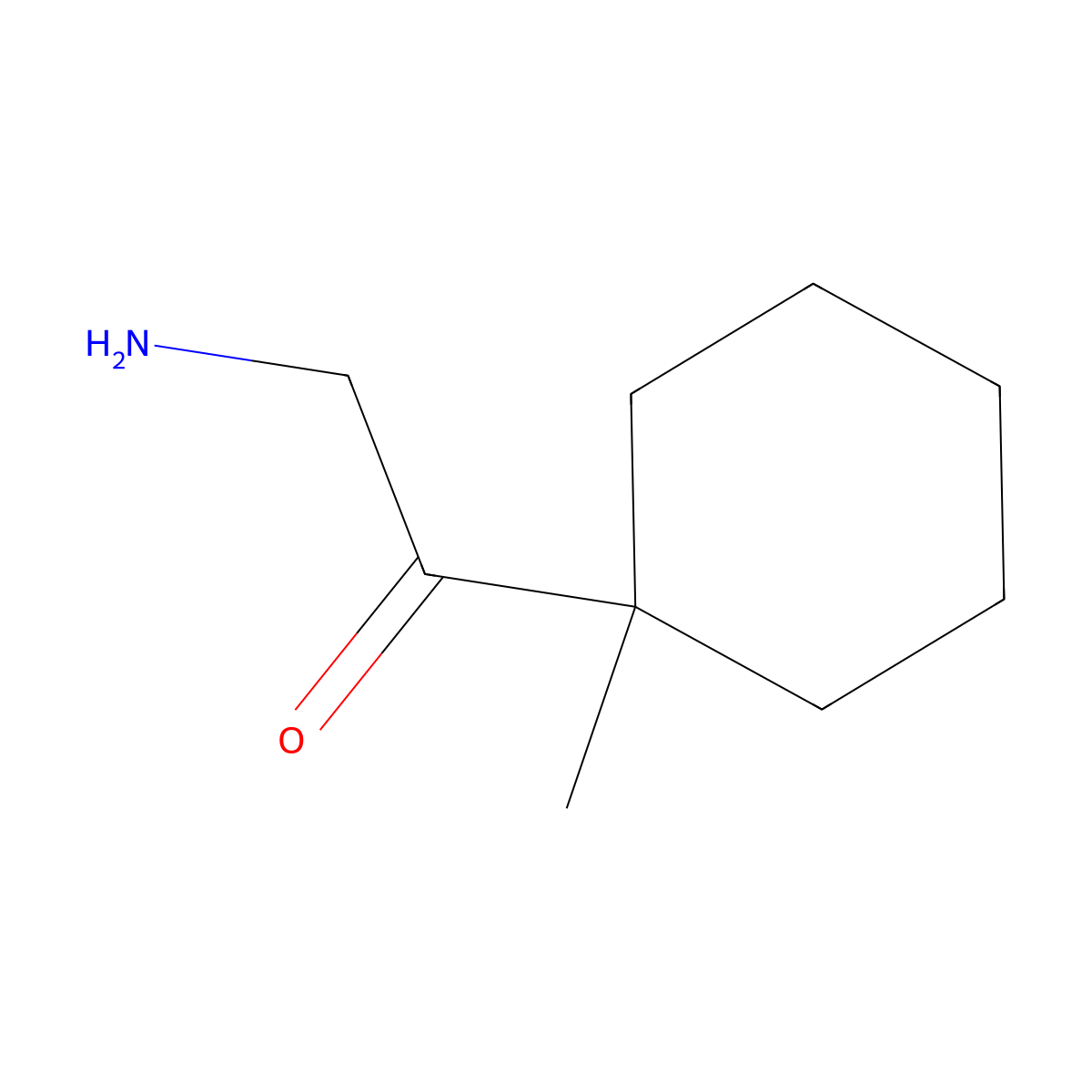 2-Amino-1-(1-methylcyclohexyl)ethan-1-one molecular structure, CAS 1693967-46-2