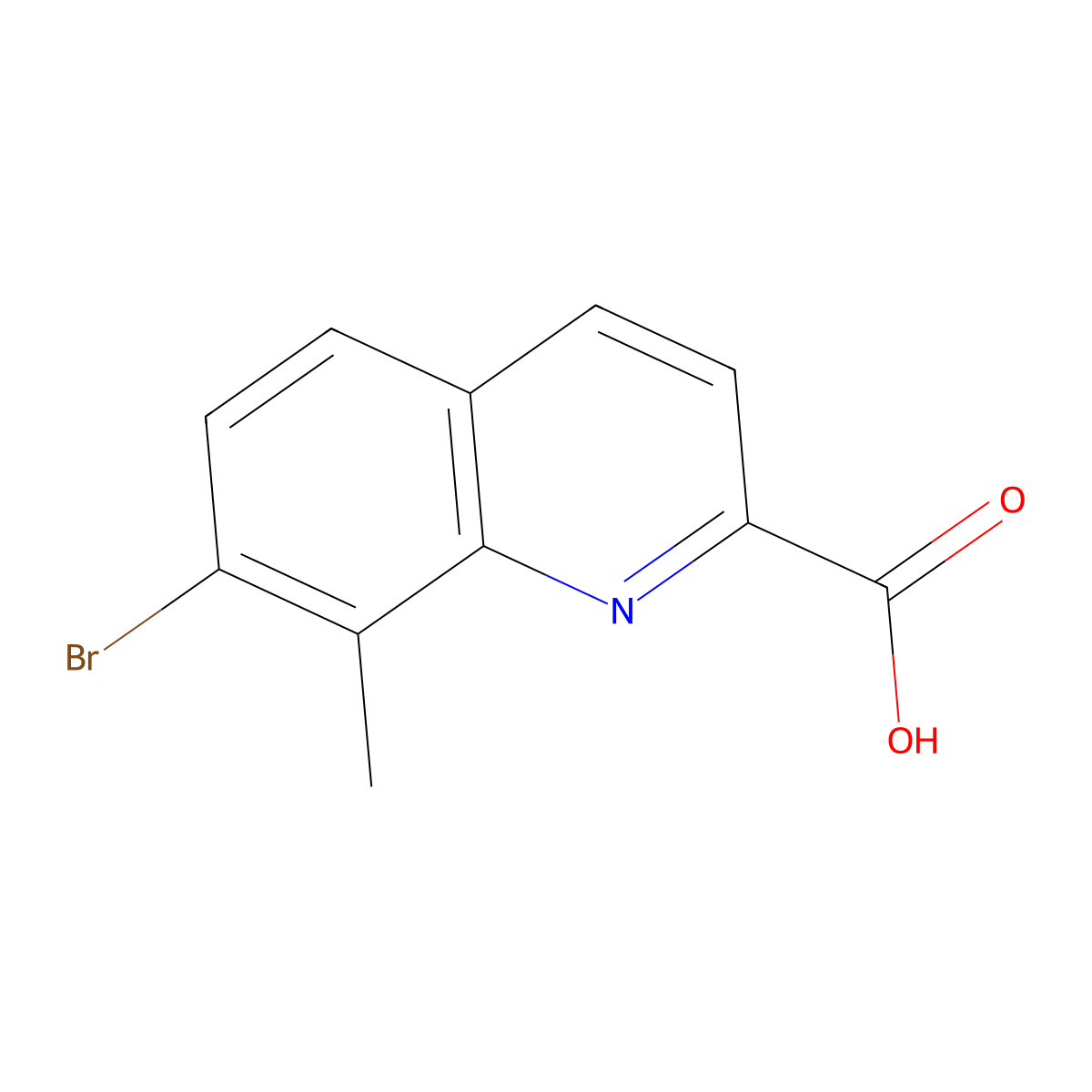 7-Bromo-8-methylquinoline-2-carboxylic acid molecular structure, CAS 1693983-10-6