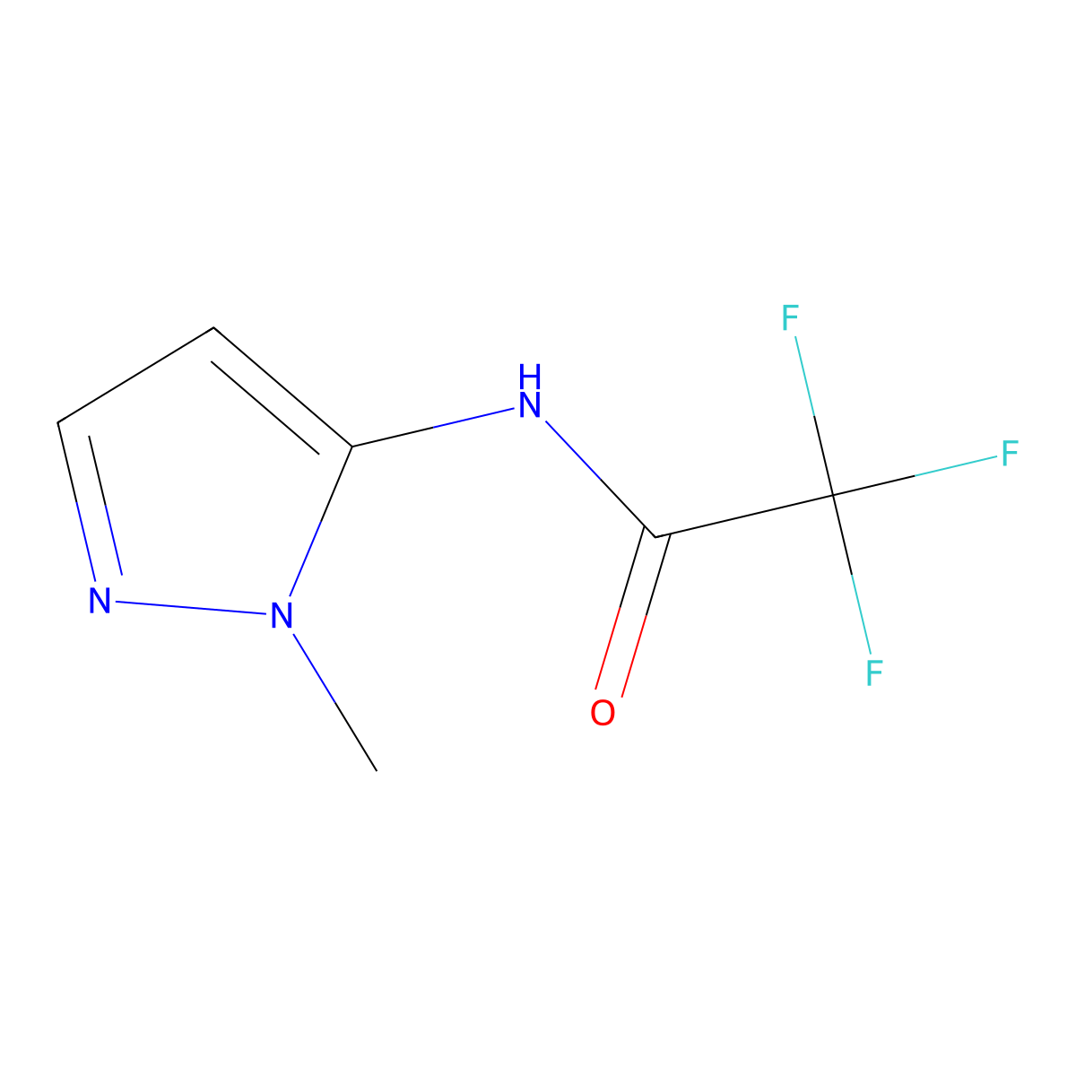 2,2,2-trifluoro-N-(1-methyl-1H-pyrazol-5-yl)acetamide molecular structure, CAS 1693994-53-4