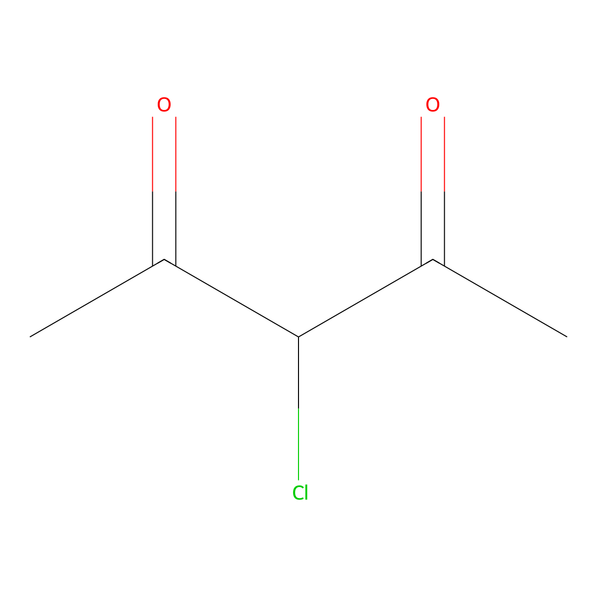 3-Chloro-2,4-pentanedione molecular structure, CAS 1694-29-7