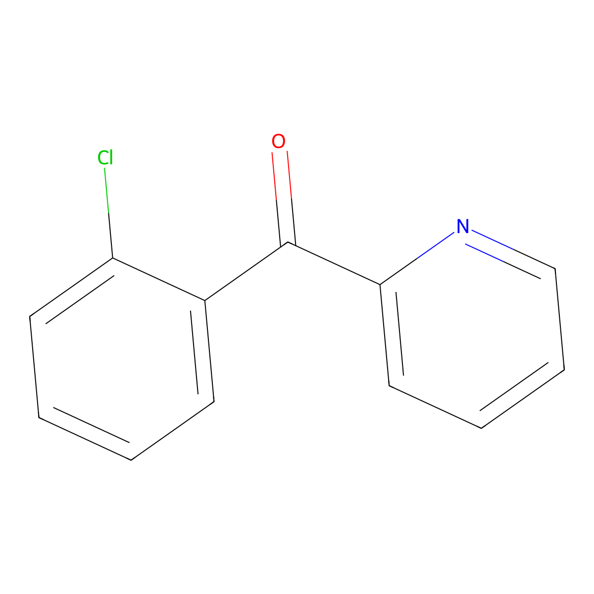(2-Chlorophenyl)(pyridin-2-yl)methanone molecular structure, CAS 1694-57-1