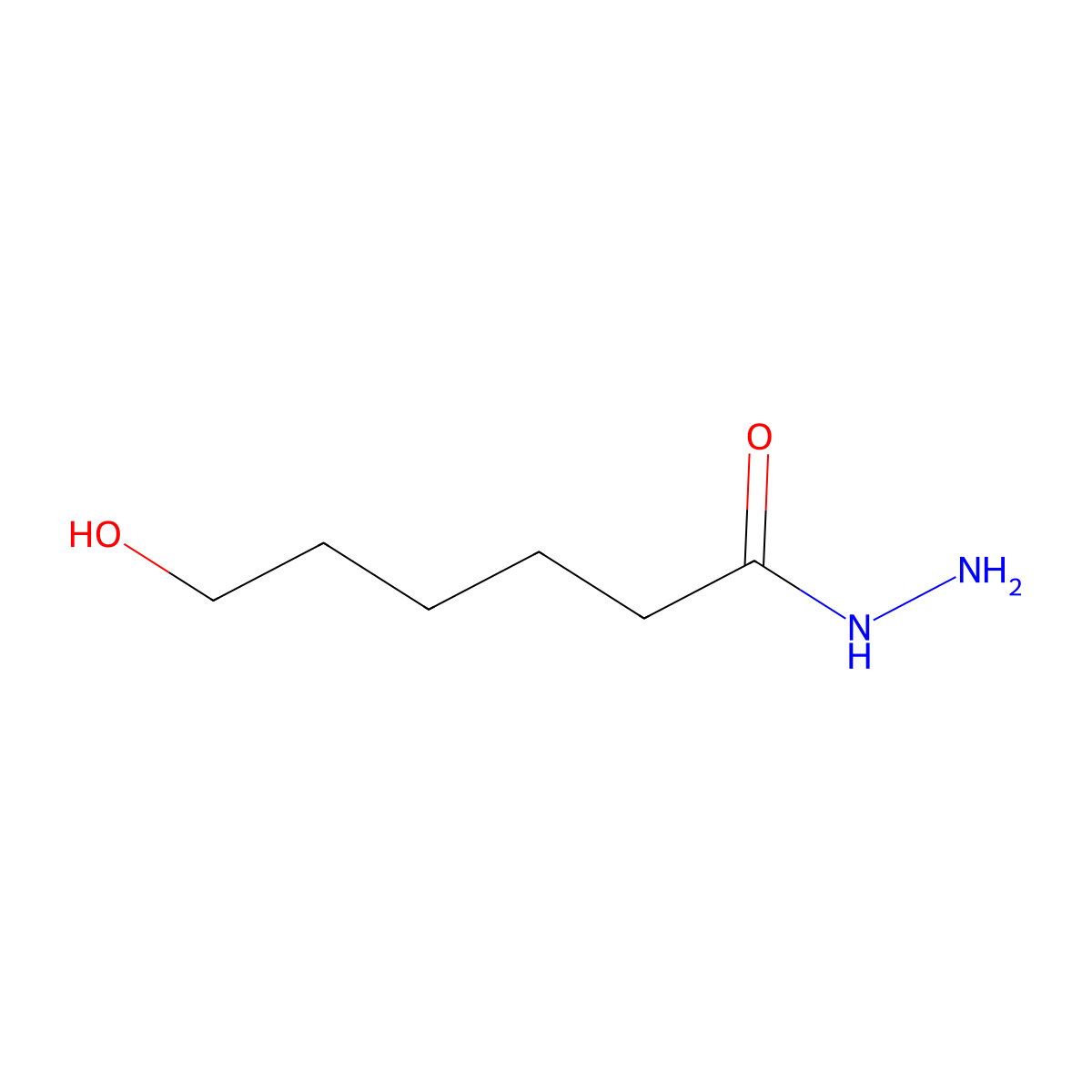 6-Hydroxyhexanohydrazide molecular structure, CAS 1694-83-3