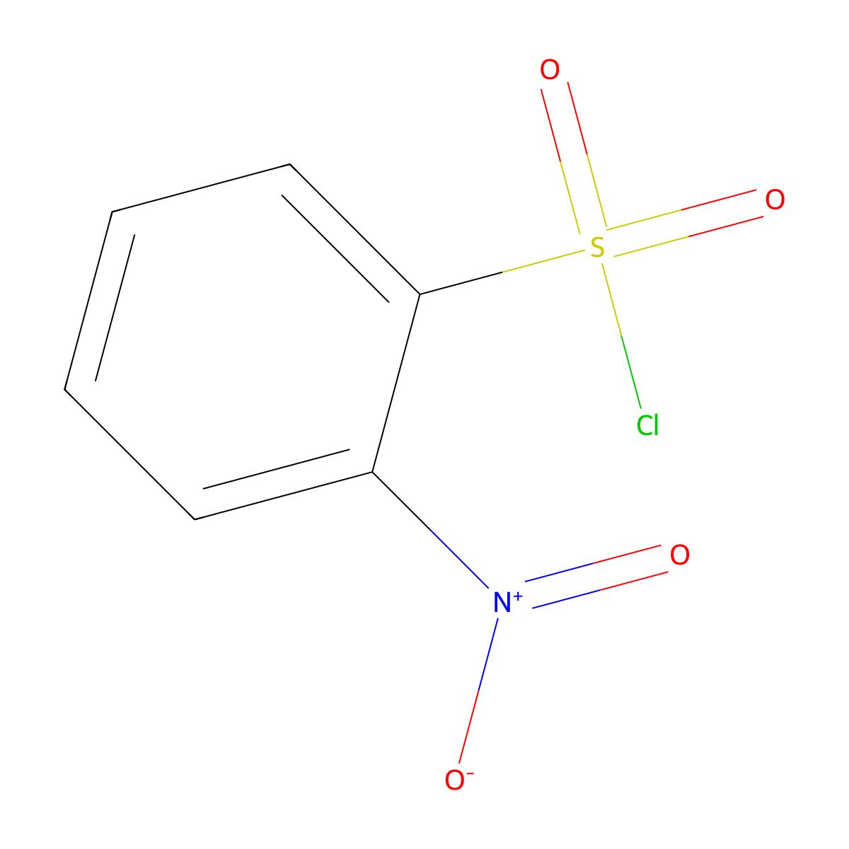 2-Nitrobenzenesulfonyl chloride molecular structure, CAS 1694-92-4