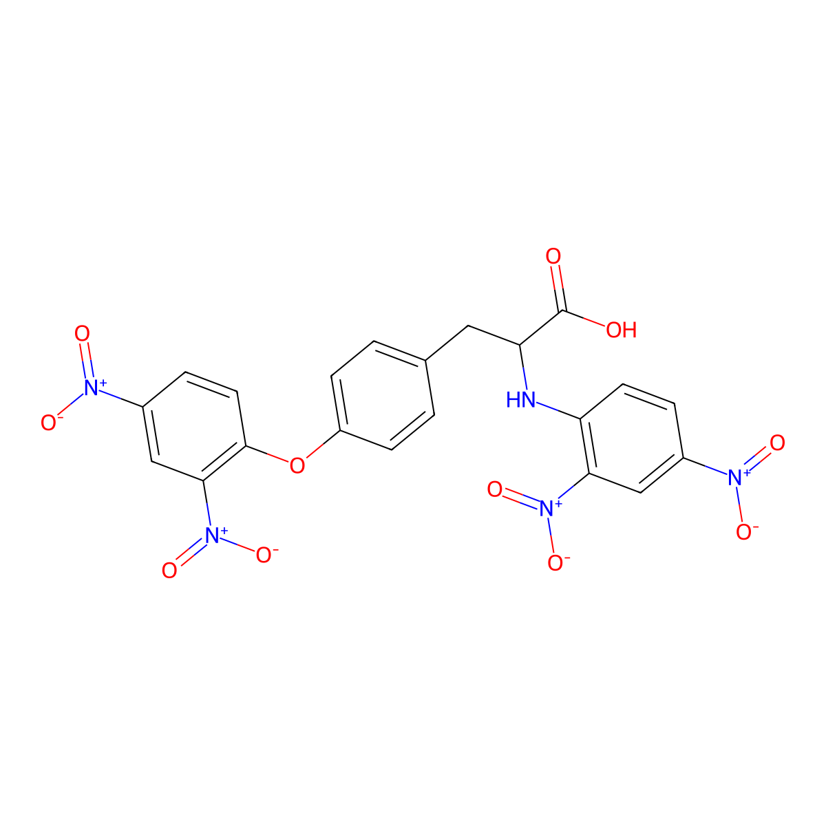 N,O-Bis(2,4-dinitrophenyl)-L-tyrosine molecular structure, CAS 1694-93-5