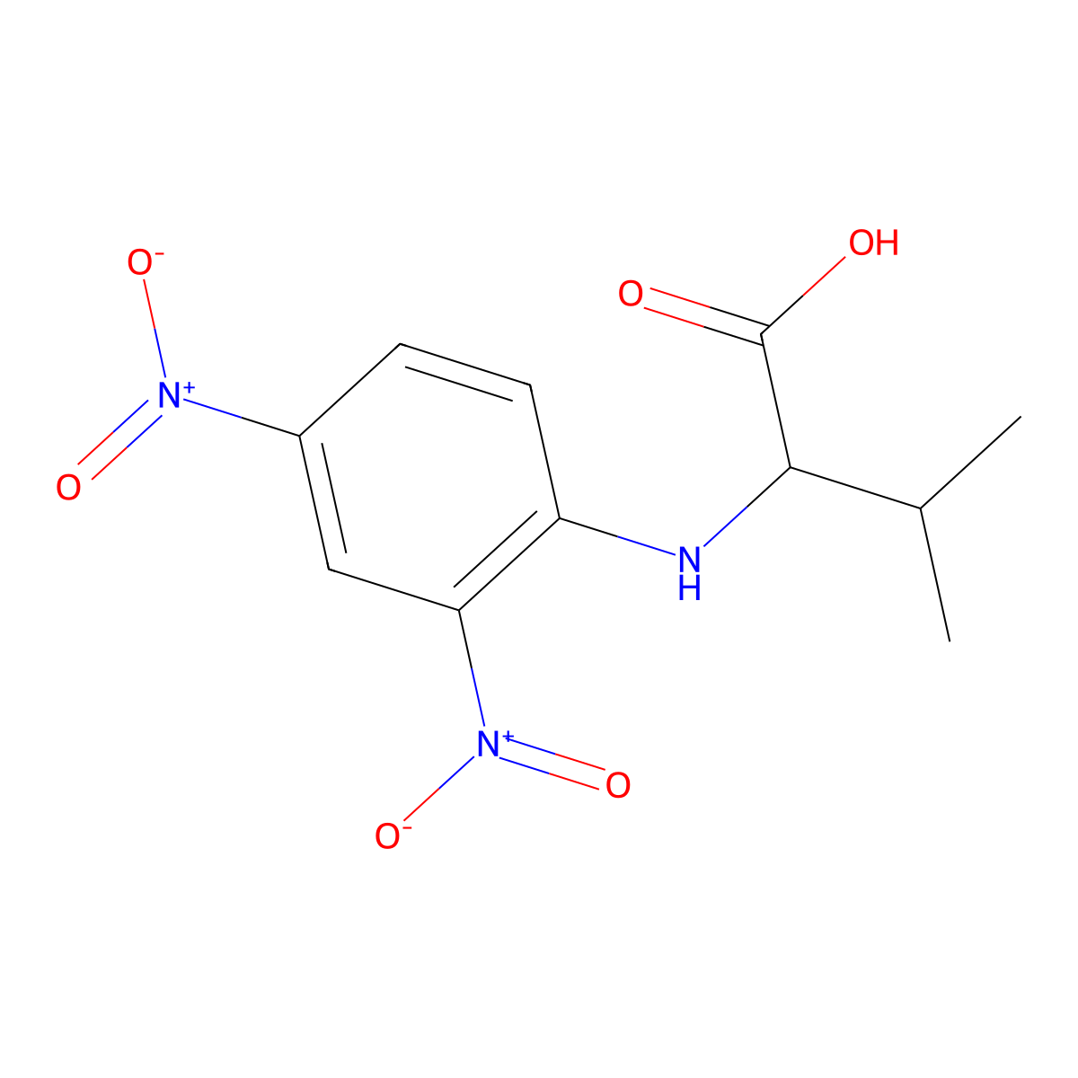N-(2,4-Dinitrophenyl)-L-valine molecular structure, CAS 1694-97-9