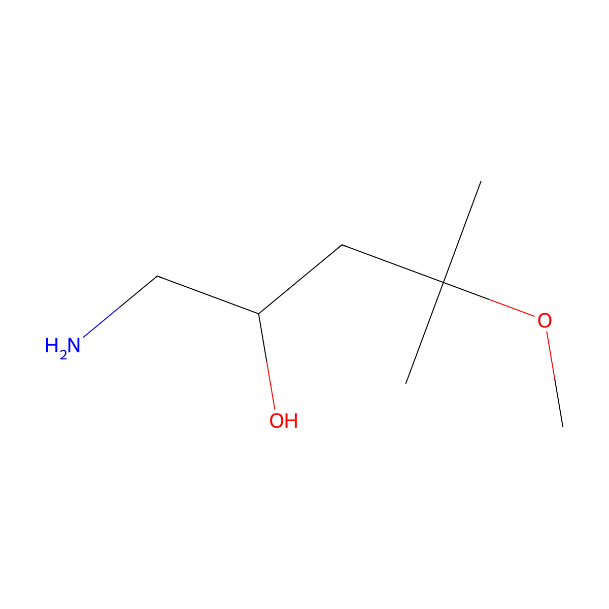 1-Amino-4-methoxy-4-methylpentan-2-ol molecular structure, CAS 1694004-71-1