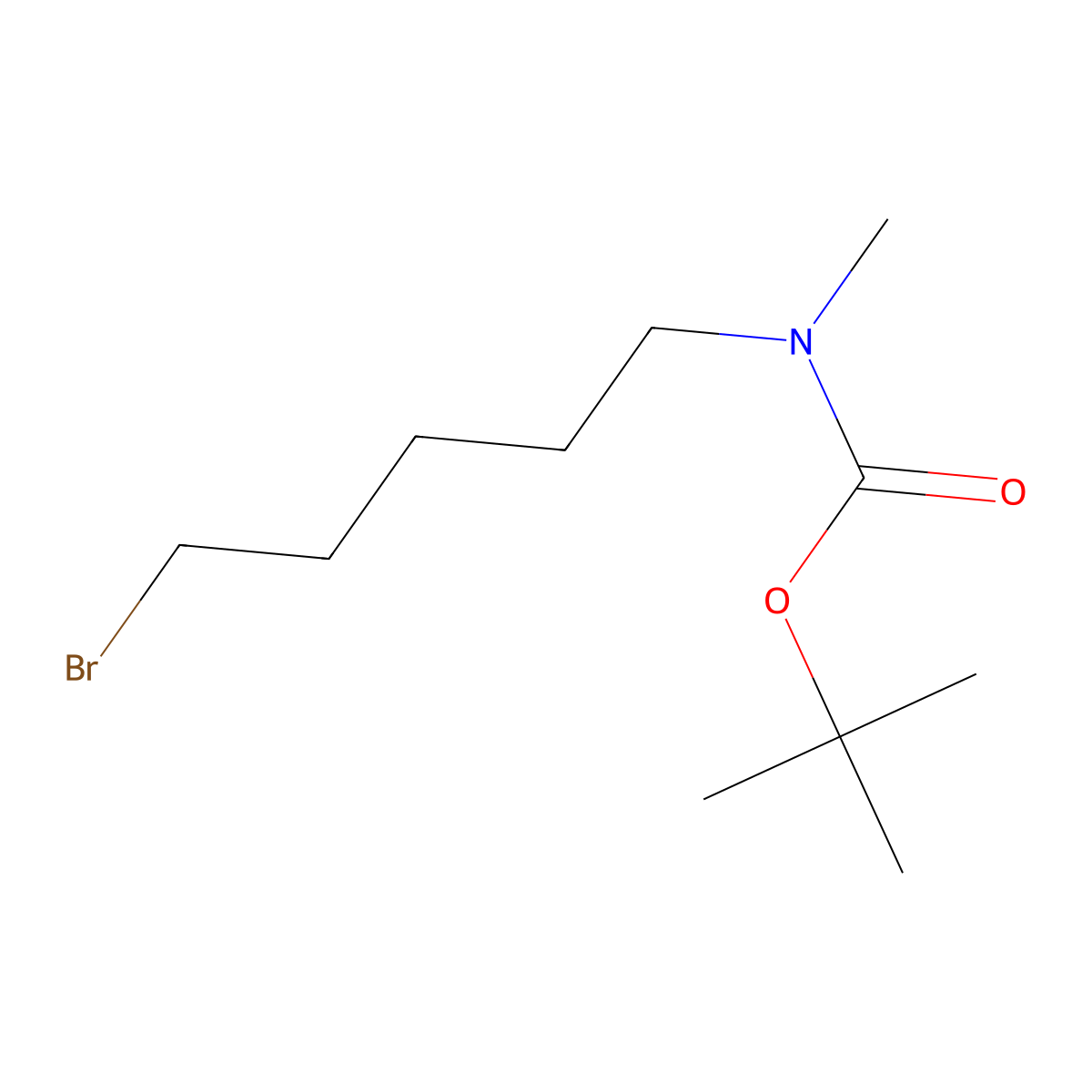 tert-butyl N-(5-bromopentyl)-N-methylcarbamate molecular structure, CAS 1694011-13-6