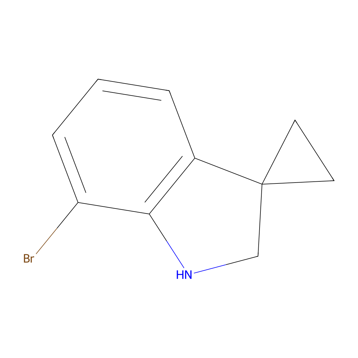 7'-Bromospiro[cyclopropane-1,3'-indoline] molecular structure, CAS 1694042-51-7