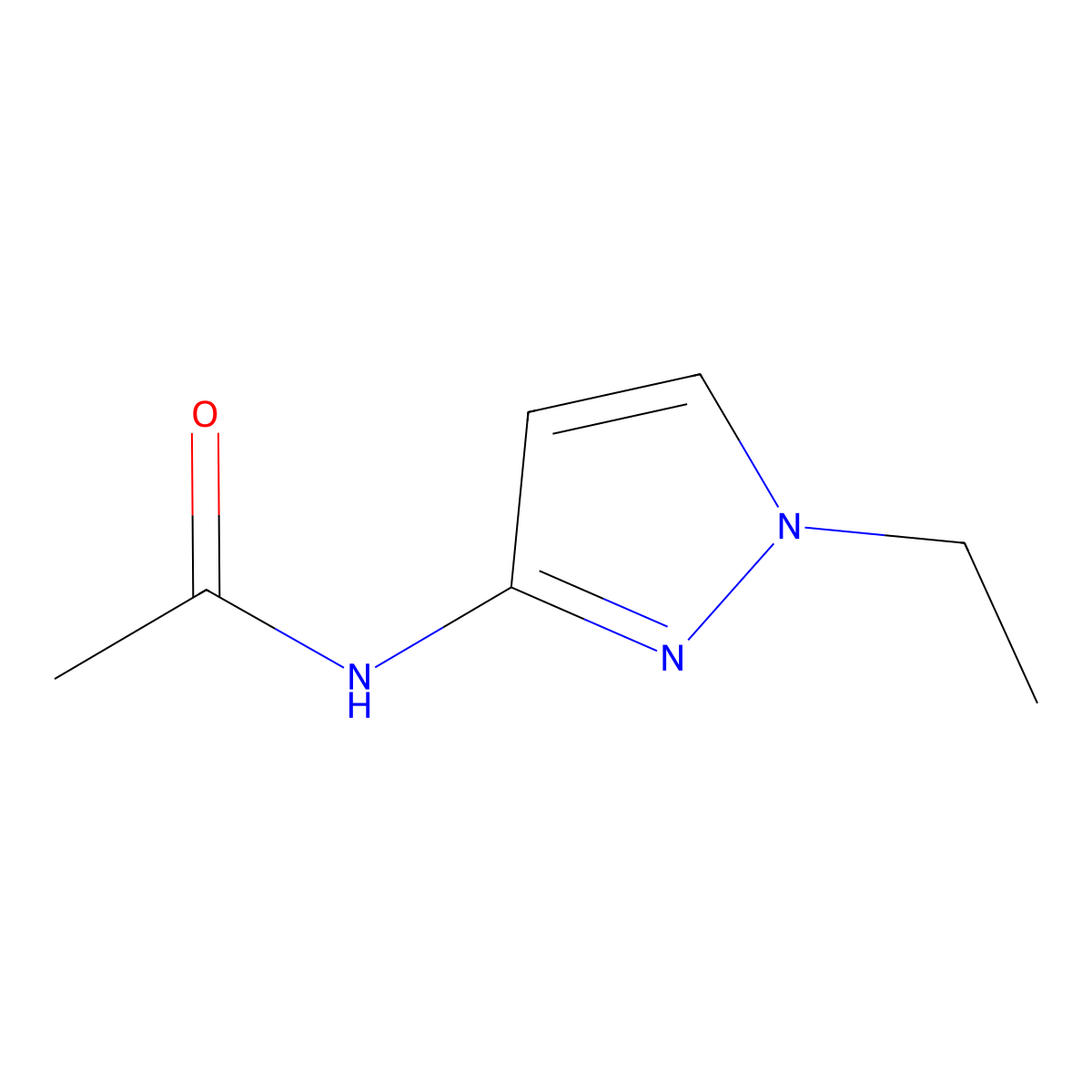 N-(1-ethyl-1H-pyrazol-3-yl)acetamide molecular structure, CAS 1694042-71-1