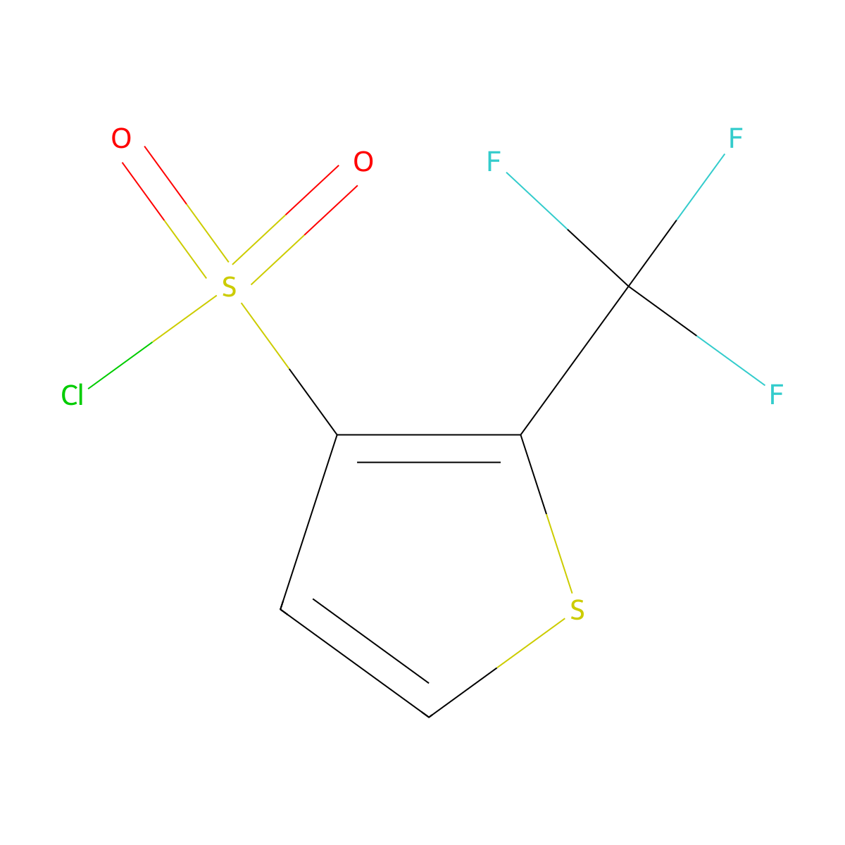2-(Trifluoromethyl)thiophene-3-sulfonyl chloride molecular structure, CAS 1694045-04-9
