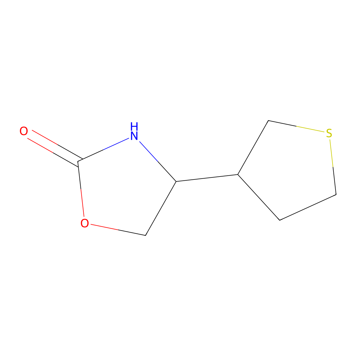 4-(Thiolan-3-yl)-1,3-oxazolidin-2-one molecular structure, CAS 1694089-95-6