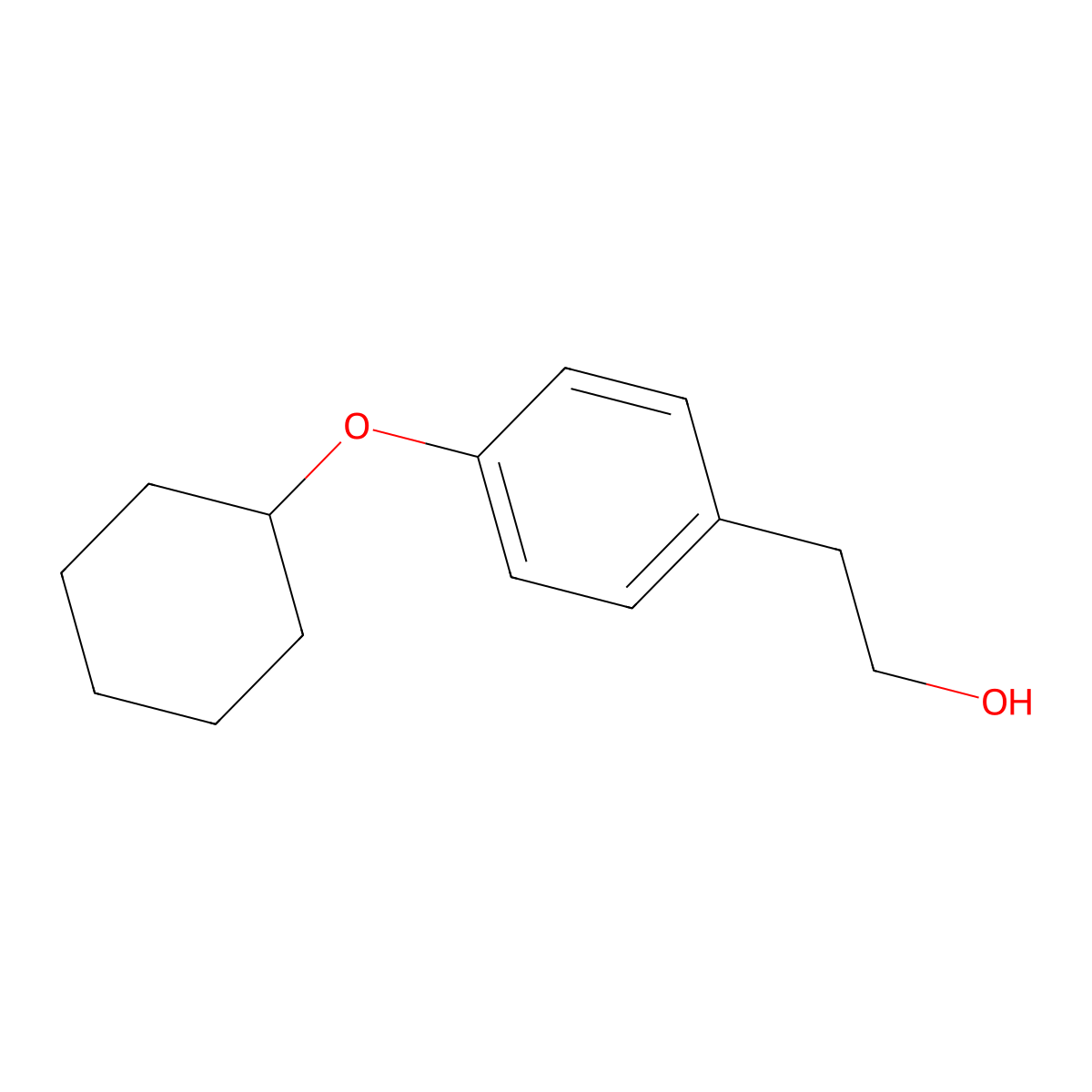 2-(4-(Cyclohexyloxy)phenyl)ethanol molecular structure, CAS 1694092-38-0