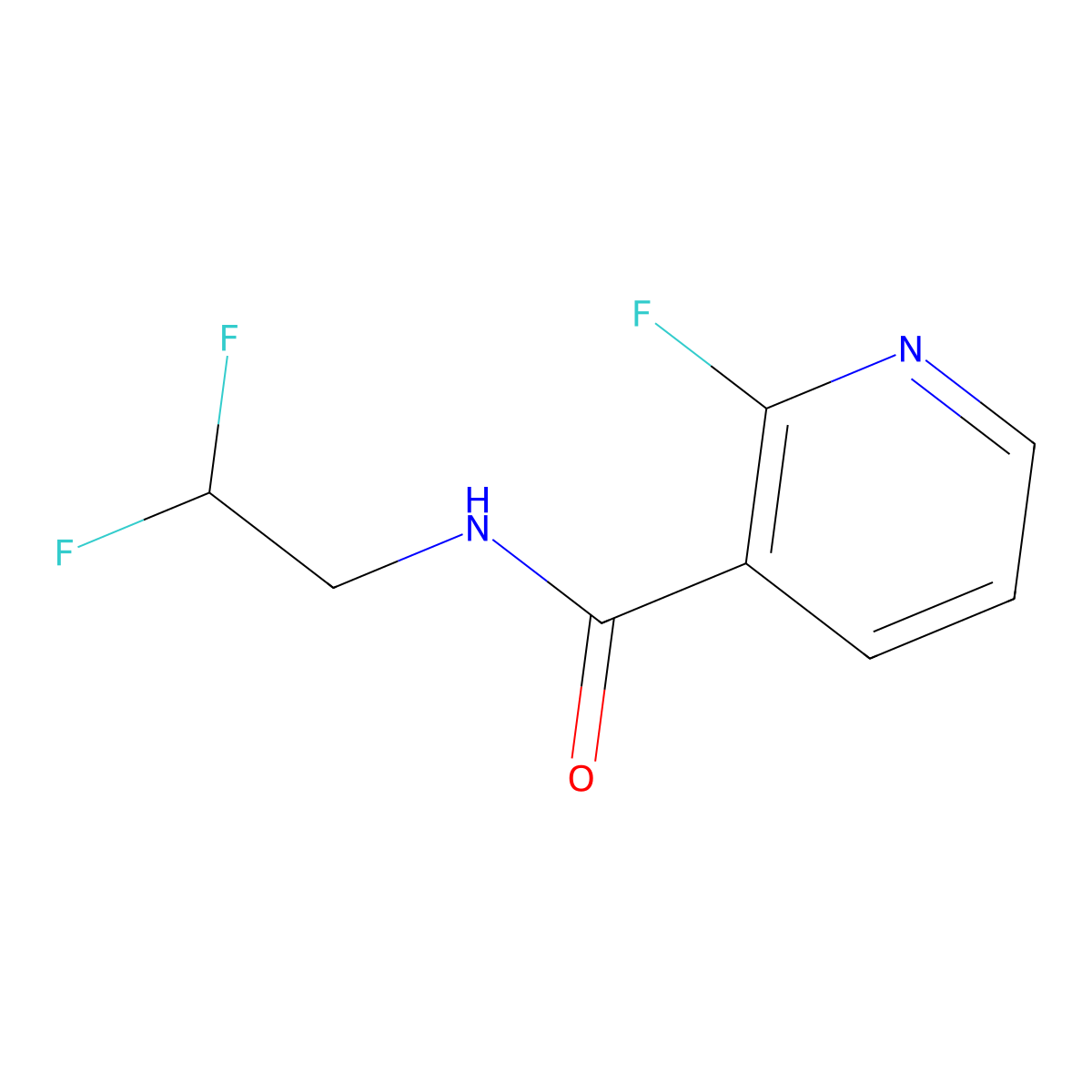 N-(2,2-Difluoroethyl)-2-fluoropyridine-3-carboxamide molecular structure, CAS 1694092-78-8