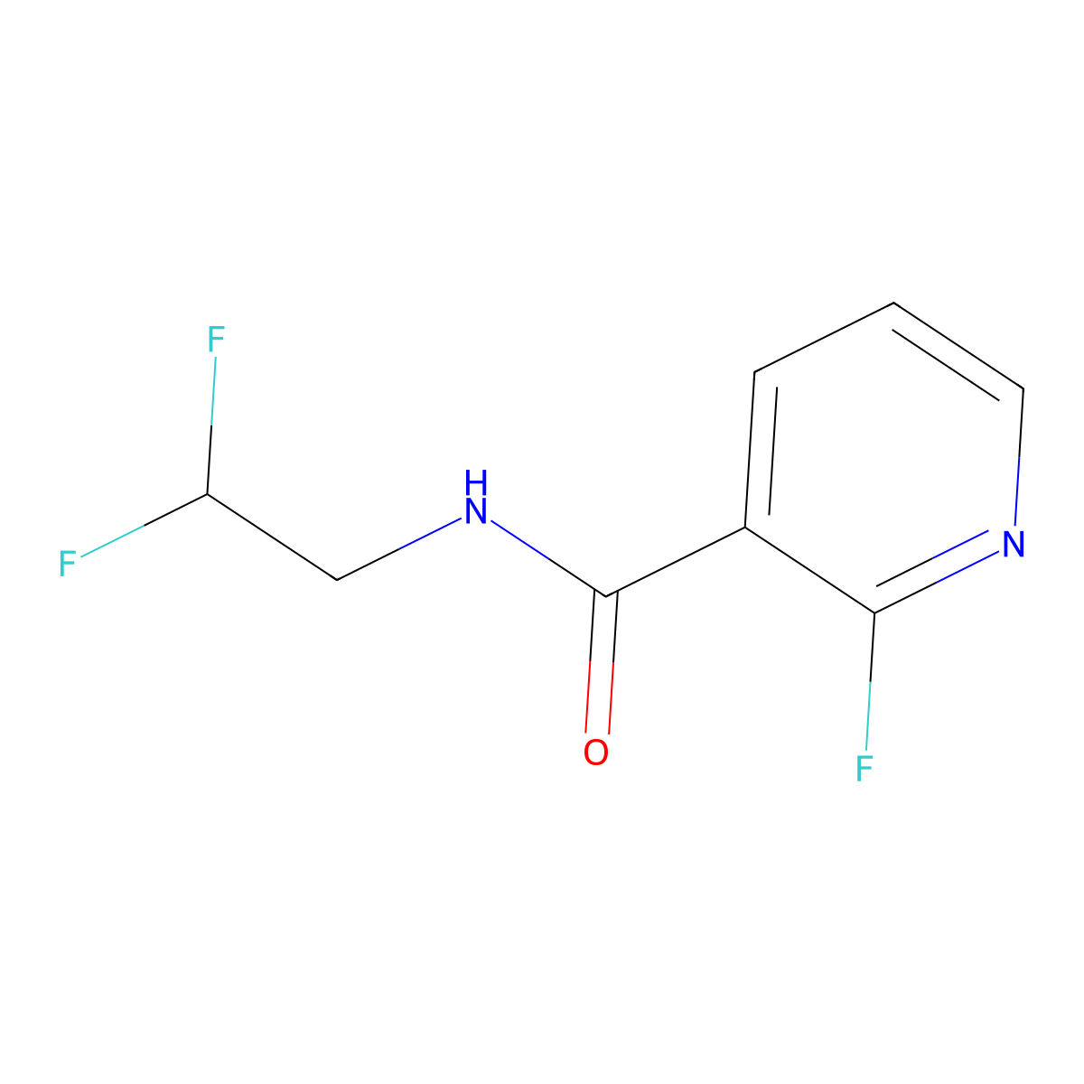 N-(2,2-Difluoroethyl)-2-fluoropyridine-3-carboxamide molecular structure, CAS 1694092-78-8