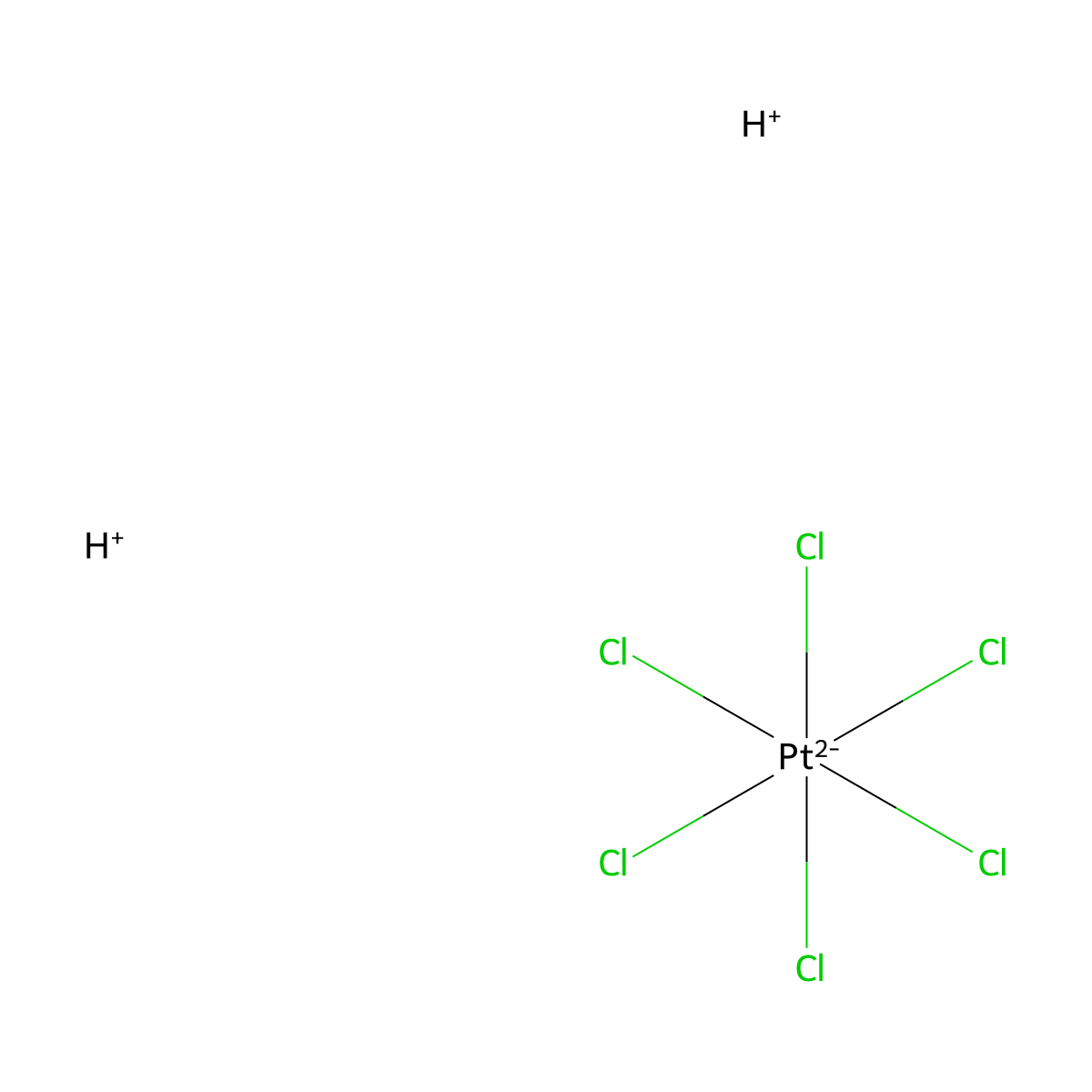Chloroplatinic acid molecular structure, CAS 16941-12-1