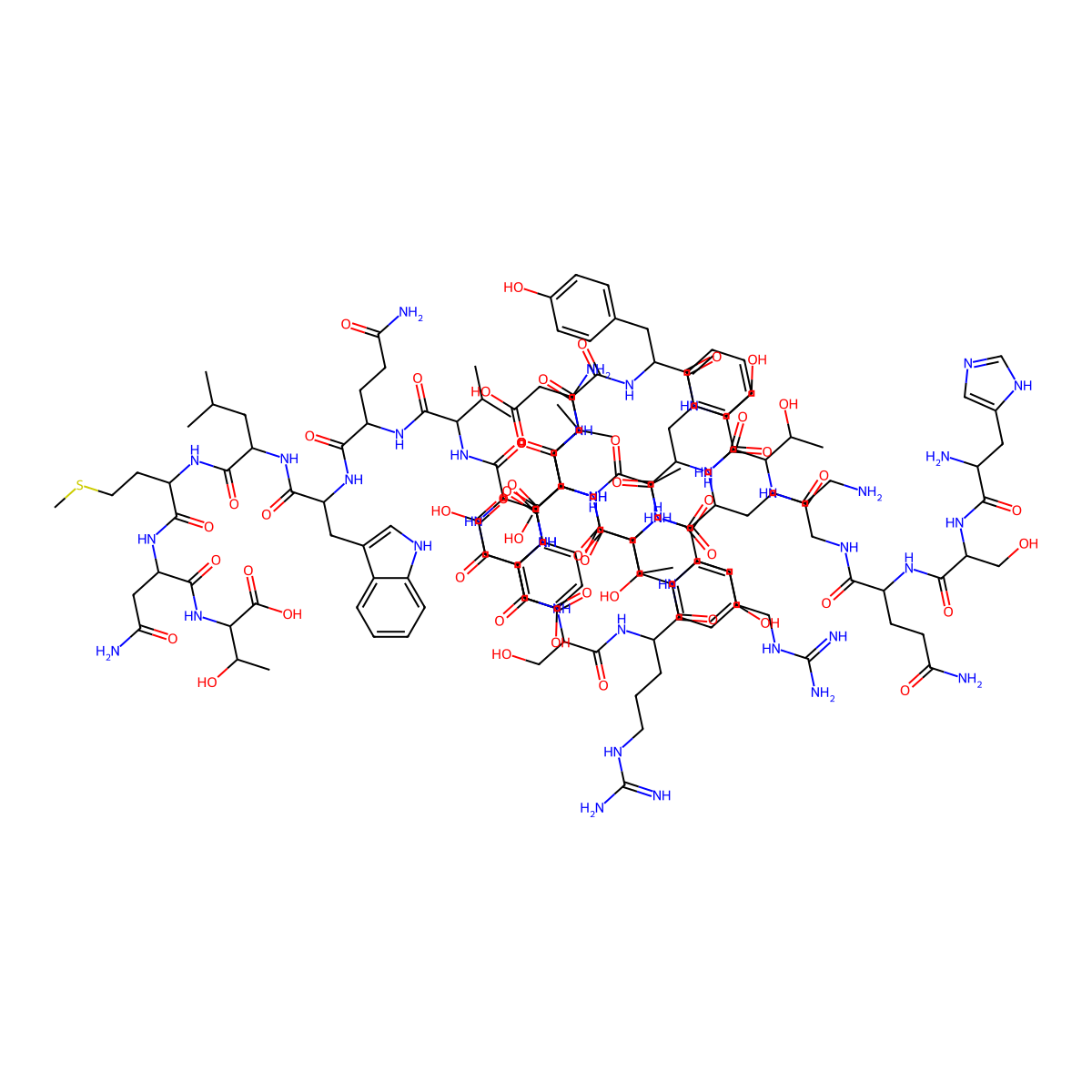 Glucagon molecular structure, CAS 16941-32-5