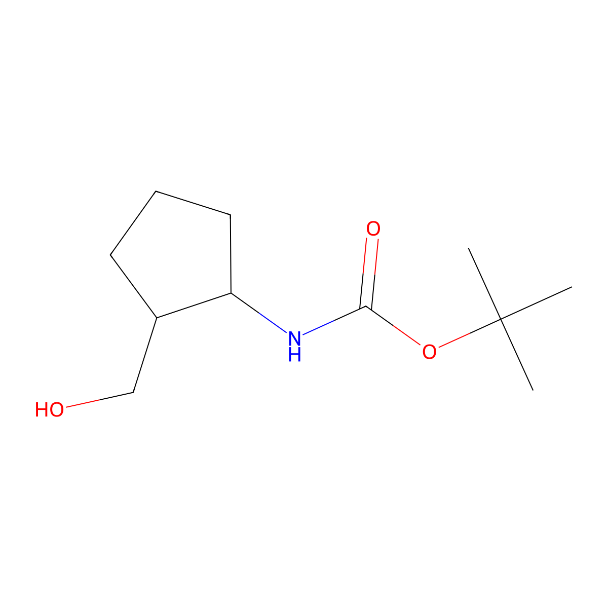 N-t-Butoxycarbonyl-2-hydroxymethylcyclopentylamine molecular structure, CAS 1694115-94-0