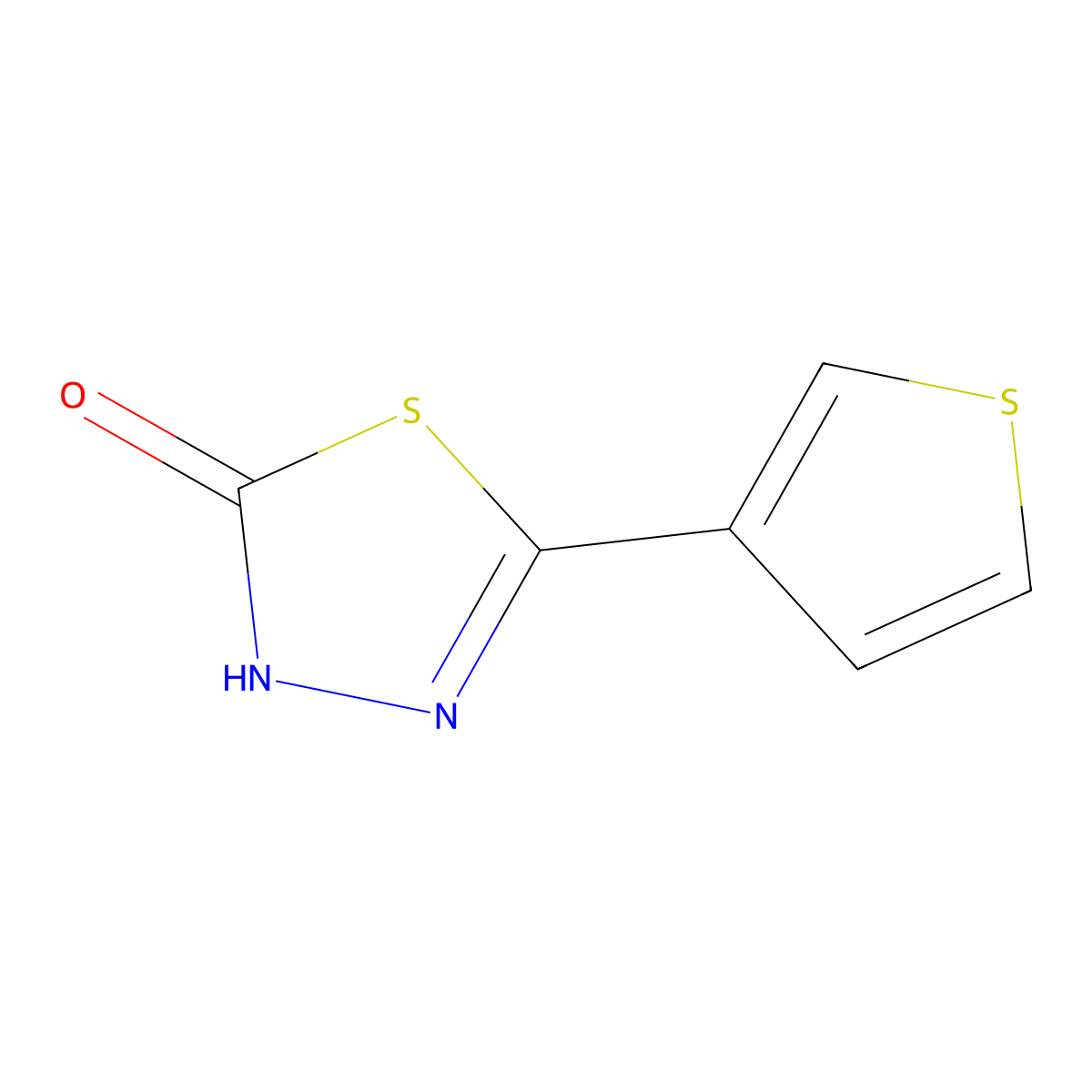 5-(Thiophen-3-yl)-2,3-dihydro-1,3,4-thiadiazol-2-one molecular structure, CAS 1694143-69-5
