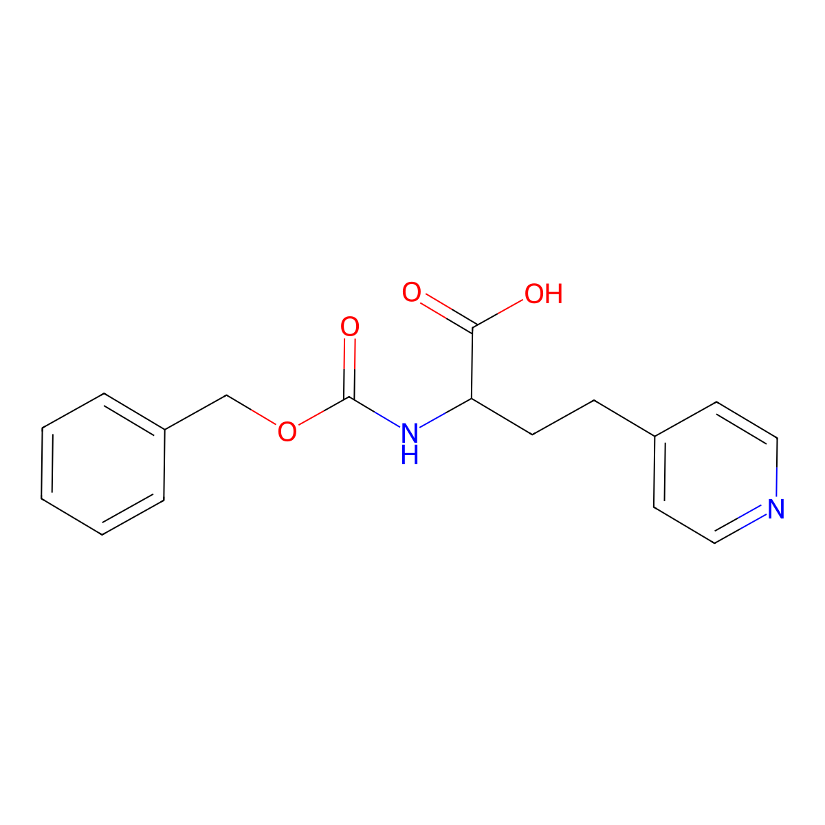 2-{[(Benzyloxy)carbonyl]amino}-4-(pyridin-4-yl)butanoic acid molecular structure, CAS 1694156-42-7