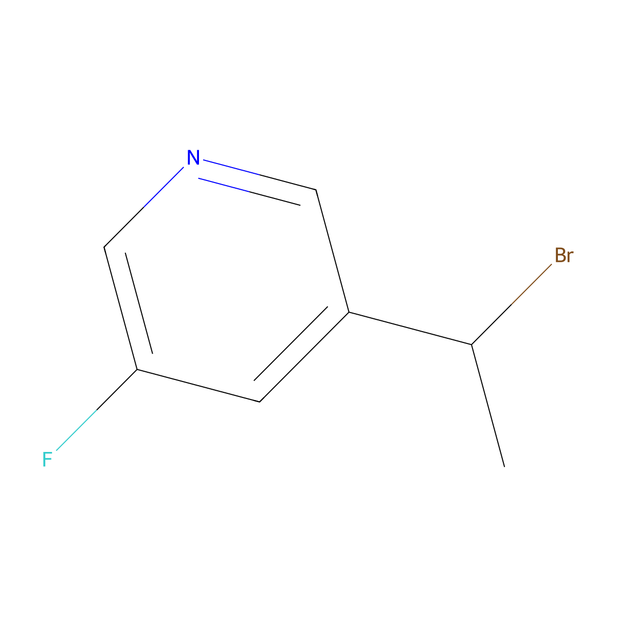 3-(1-Bromoethyl)-5-fluoropyridine molecular structure, CAS 1694171-53-3
