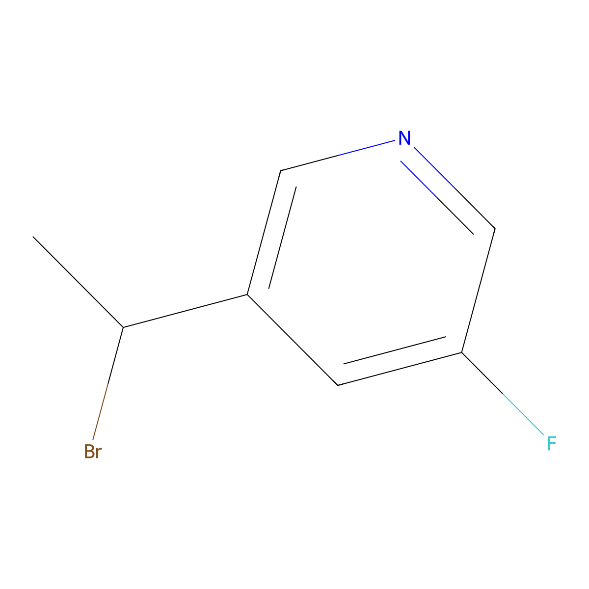 3-(1-Bromoethyl)-5-fluoropyridine molecular structure, CAS 1694171-53-3