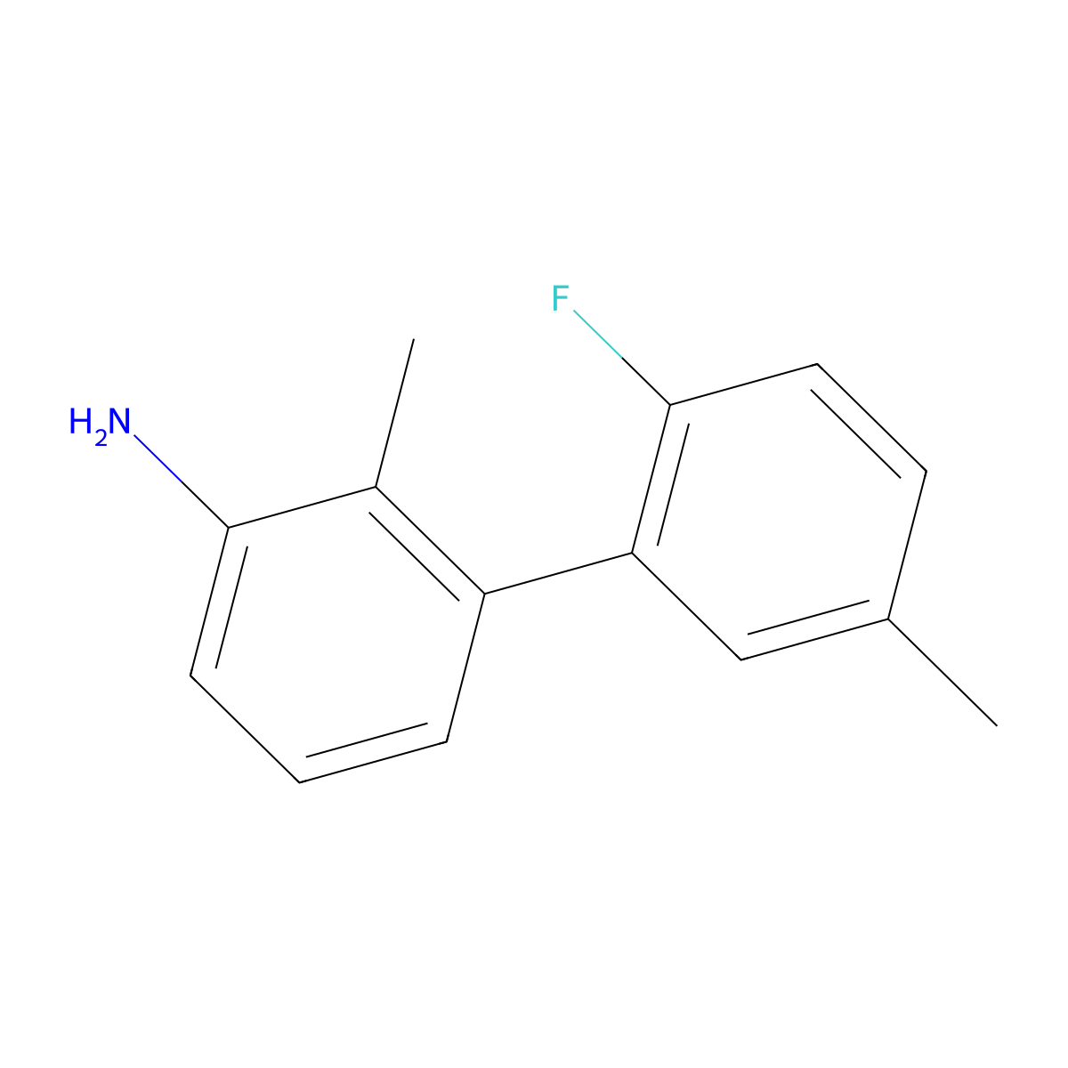 2'-Fluoro-2,5'-dimethyl[1,1'-biphenyl]-3-amine molecular structure, CAS 1694174-66-7