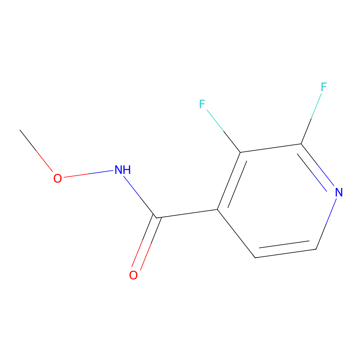2,3-Difluoro-N-methoxy-4-pyridinecarboxamide molecular structure, CAS 1694194-54-1