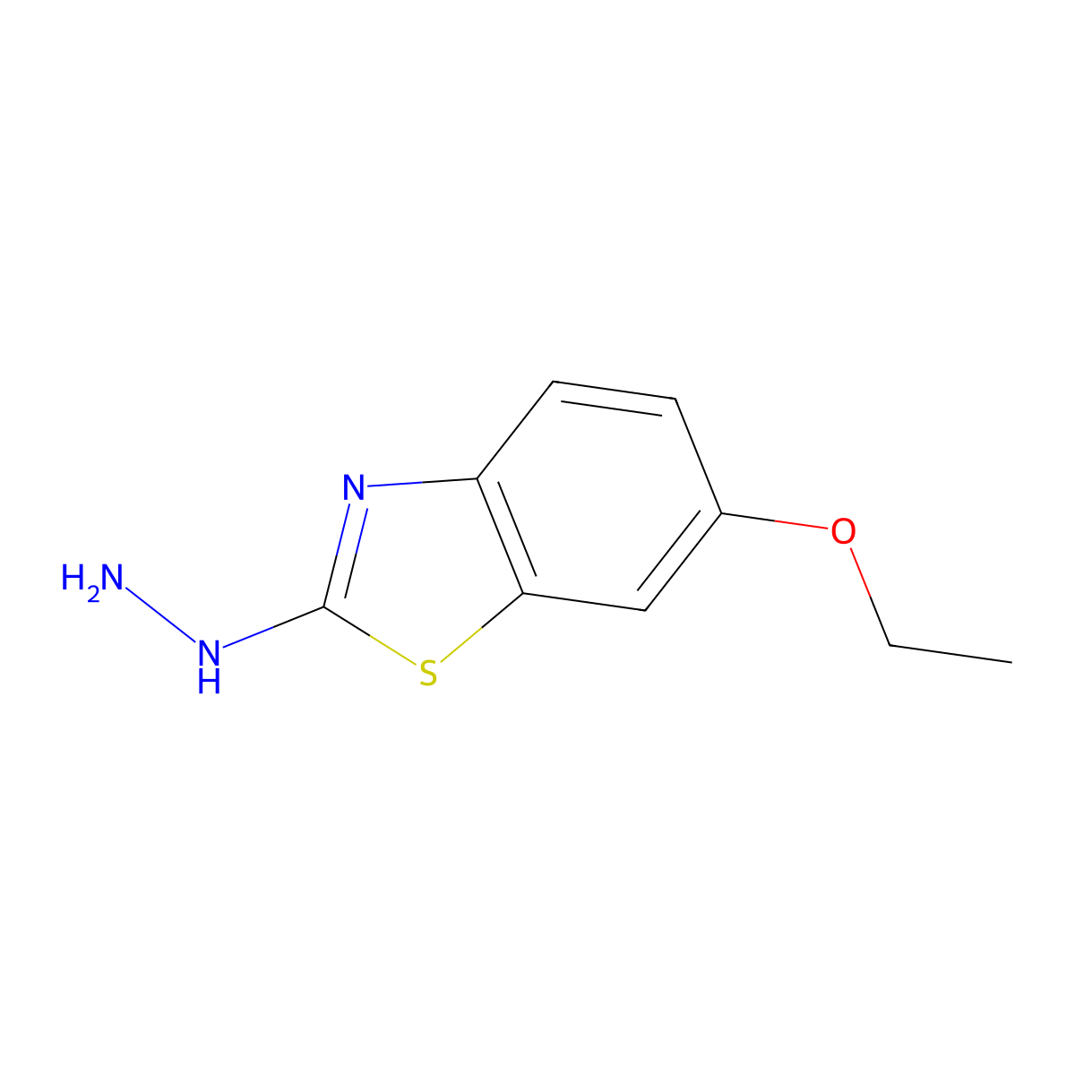 (6-Ethoxy-benzothiazol-2-yl)-hydrazine molecular structure, CAS 16942-73-7