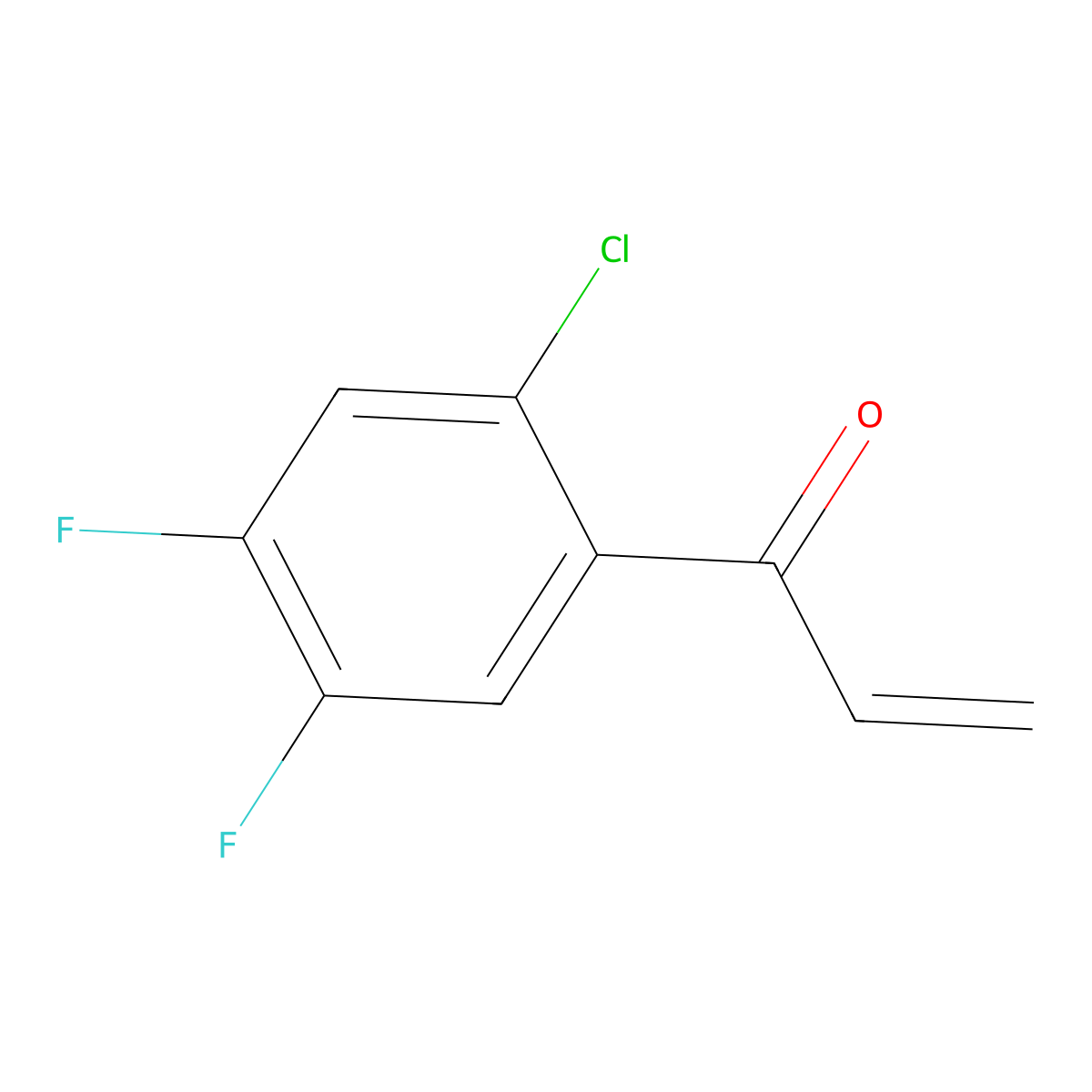 1-(2-Chloro-4,5-difluorophenyl)prop-2-en-1-one molecular structure, CAS 1694234-97-3