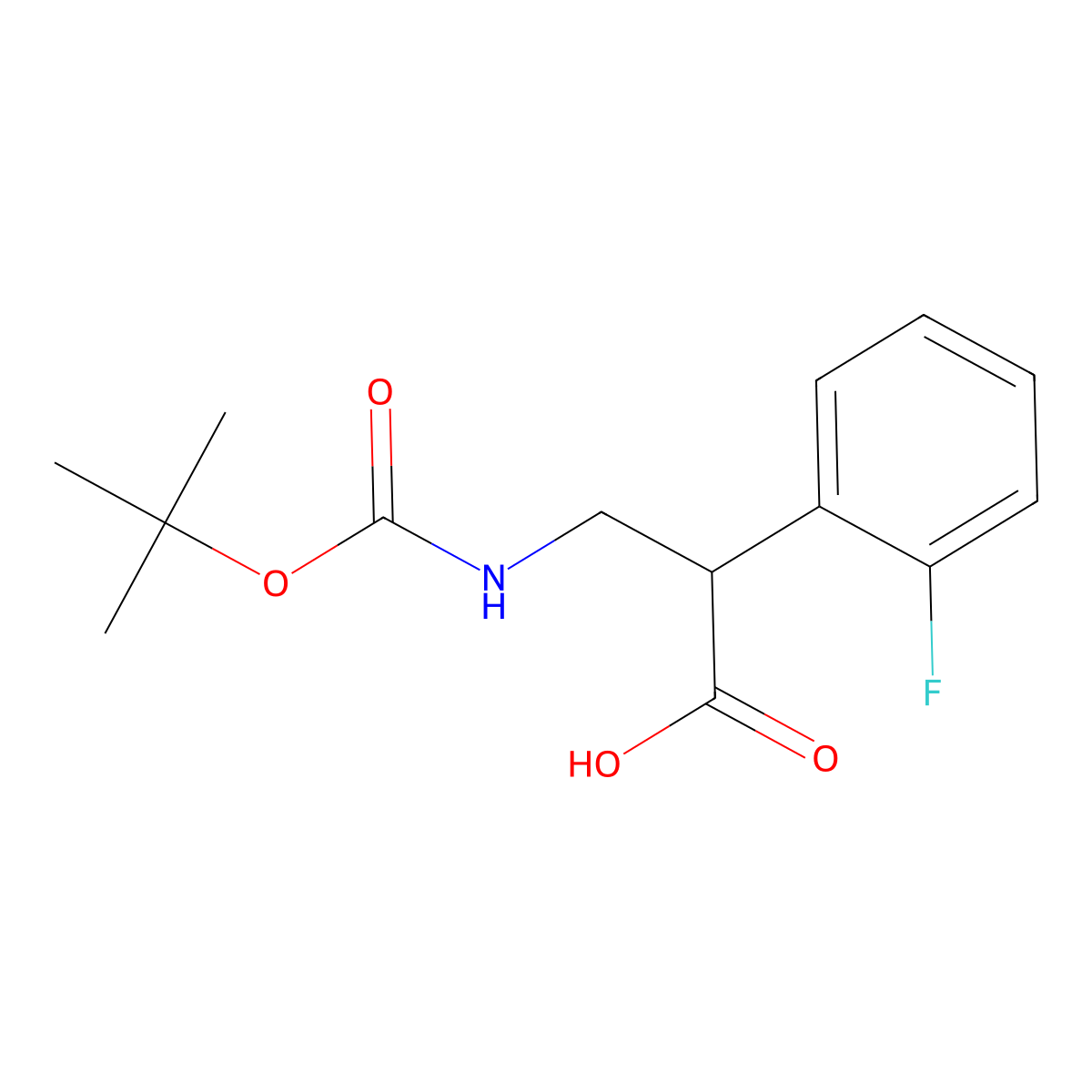 a-[(Boc-amino)methyl]-2-fluorobenzeneacetic acid molecular structure, CAS 1694238-83-9