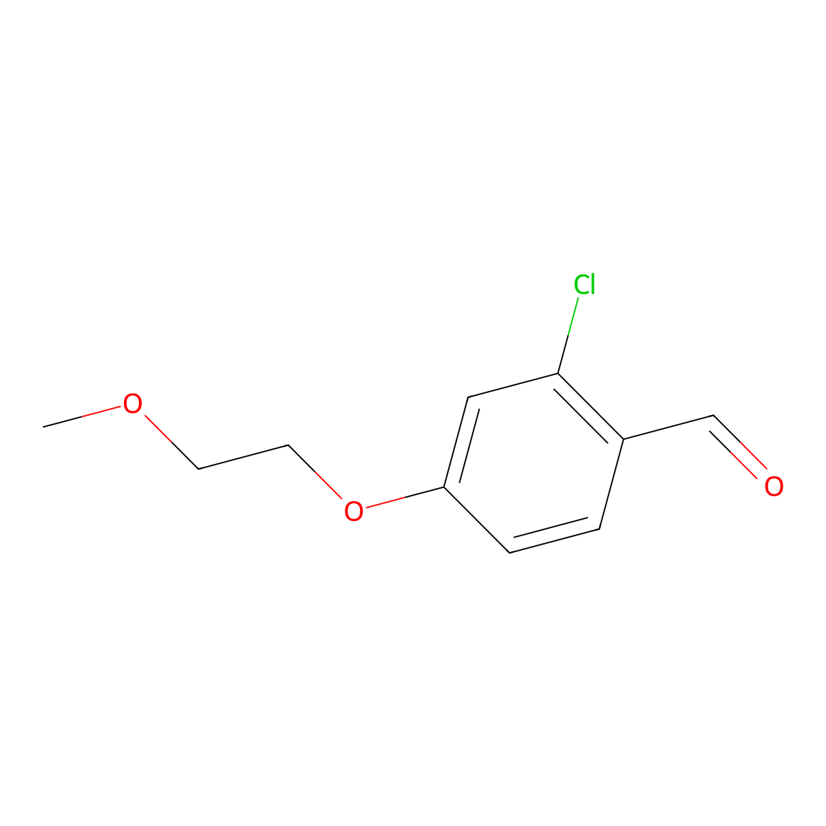 2-Chloro-4-(2-methoxyethoxy)benzaldehyde molecular structure, CAS 1694242-02-8
