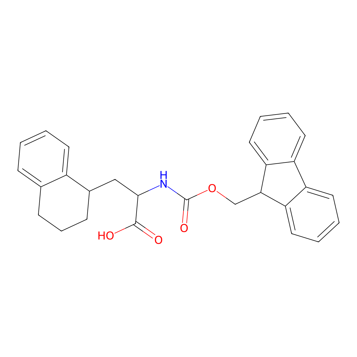 2-({[(9H-fluoren-9-yl)methoxy]carbonyl}amino)-3-(1,2,3,4-tetrahydronaphthalen-1-yl)propanoic acid molecular structure, CAS 1694256-47-7