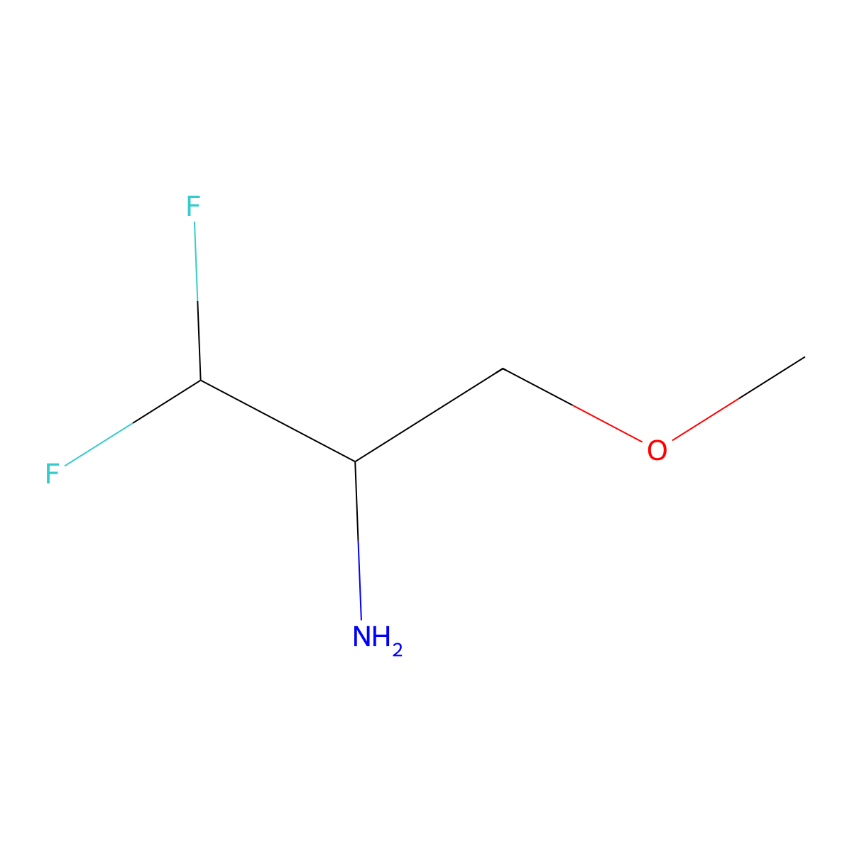 1,1-Difluoro-3-methoxypropan-2-amine molecular structure, CAS 1694262-35-5