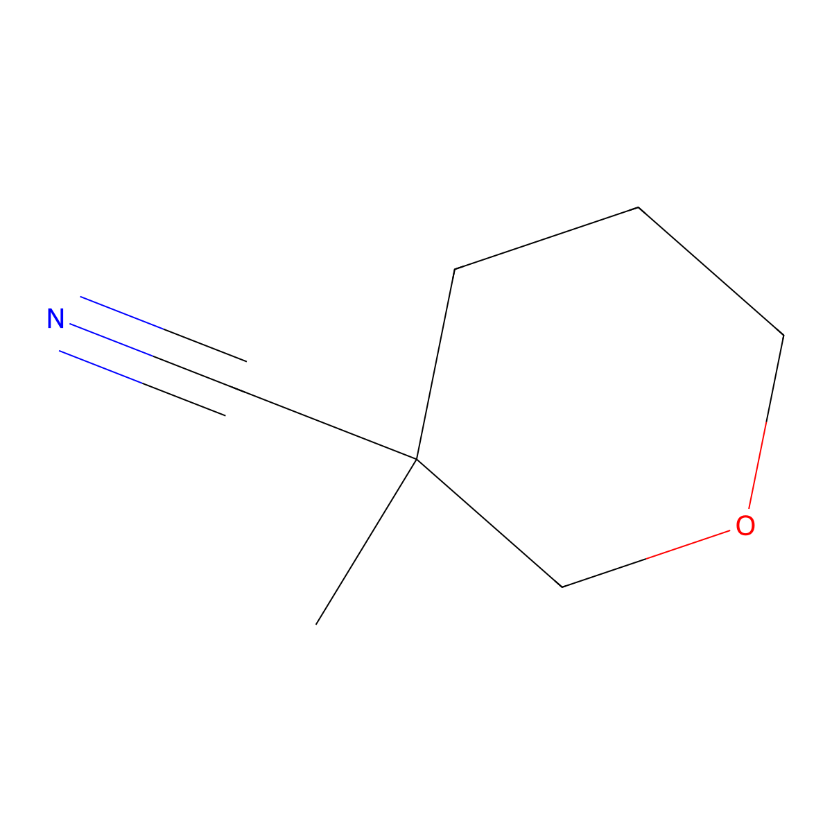 3-Methyltetrahydro-2H-pyran-3-carbonitrile molecular structure, CAS 1694270-46-6