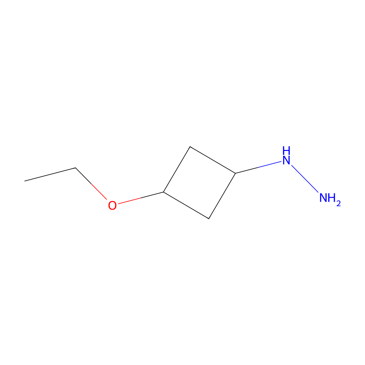 (3-Ethoxycyclobutyl)hydrazine molecular structure, CAS 1694271-35-6