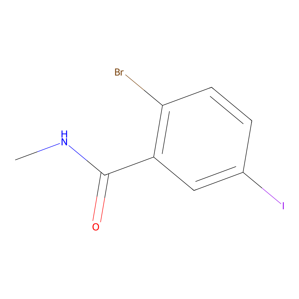 2-Bromo-5-iodo-N-methylbenzamide molecular structure, CAS 1694295-76-5